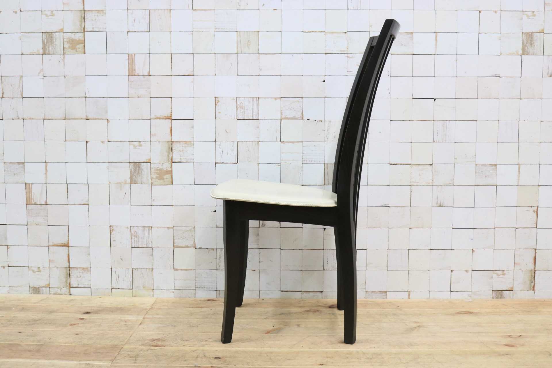 GMFK868B○bross ltalia / ブロスイタリア ダイニングチェア 食卓椅子 本革 ハイバック アイボリー モダン IDC大塚家具 定価約6.5万