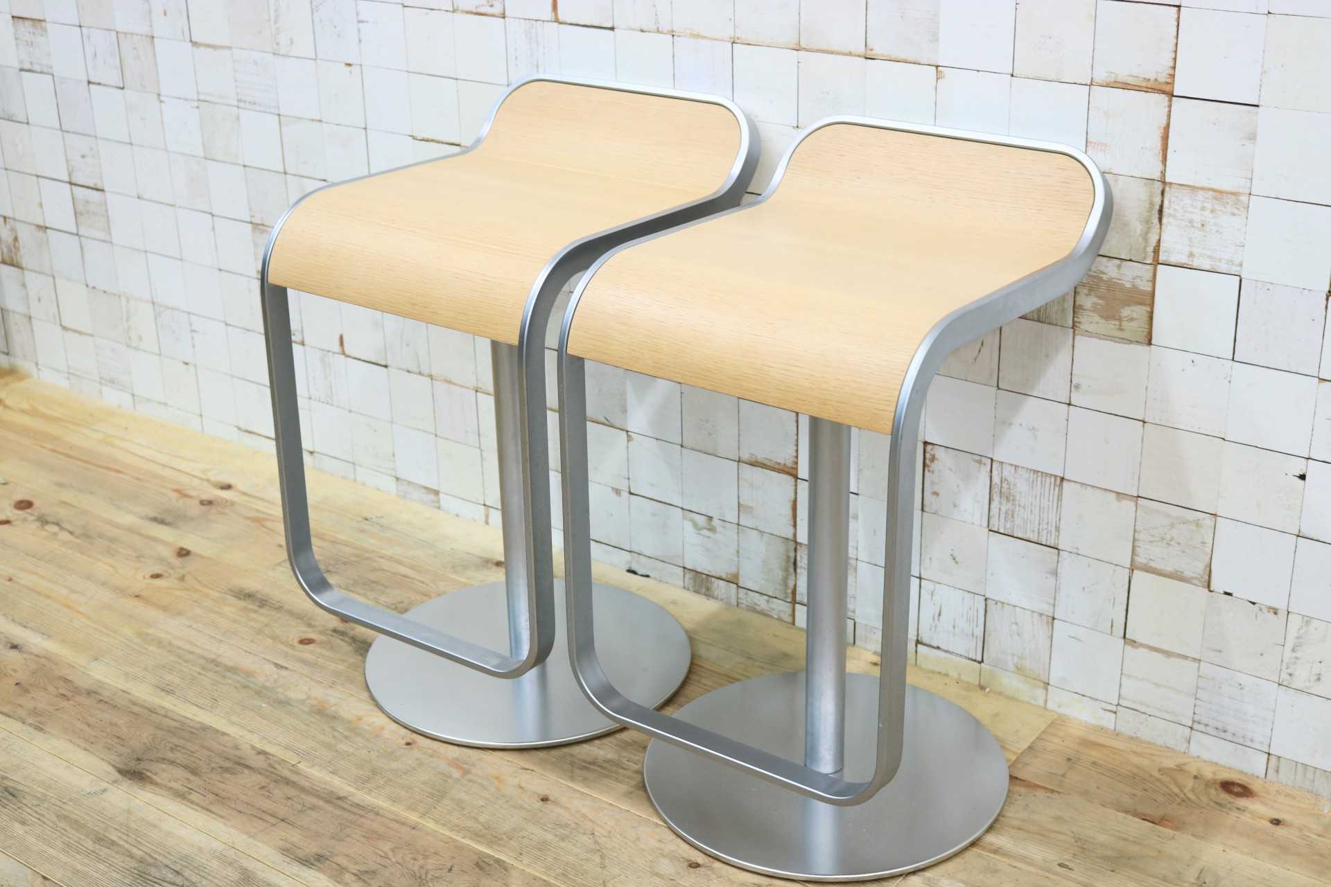 GMIO251◯lapalma / ラパルマ LEM レム カウンタースツール 2脚 バースツール 昇降式カウンターチェア ナチュラル オーク材 約22万