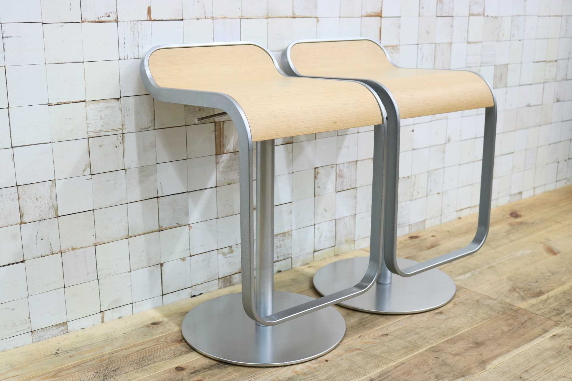 GMIO251◯lapalma / ラパルマ LEM レム カウンタースツール 2脚 バースツール 昇降式カウンターチェア ナチュラル オーク材 約22万