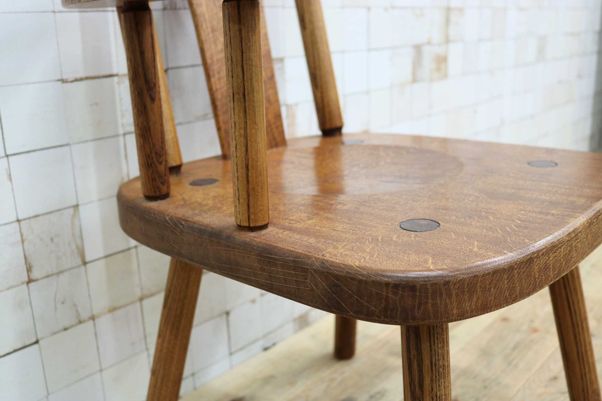 GMIO253A◯矢澤金太郎 逸品 ダイニングチェア アームチェア 椅子 無垢材 作家 工房 家具 カントリー