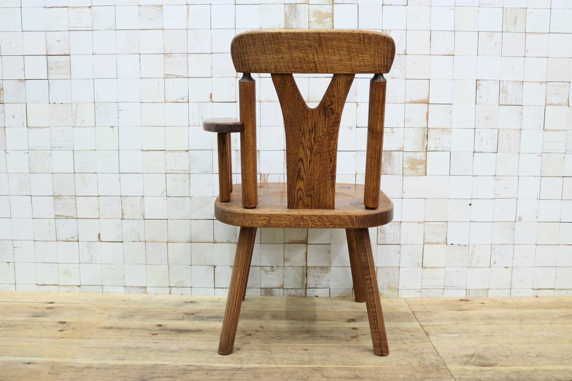 GMIO253B◯矢澤金太郎 逸品 ダイニングチェア アームチェア 椅子 無垢材 作家 工房 家具 カントリー