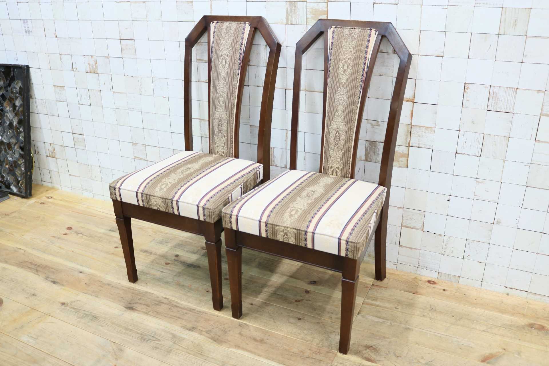 GMIK589○maruni / マルニ 地中海 ニースII ダイニングチェア 2脚 食卓椅子 ファブリック クラシック アンティーク ヨーロピアン