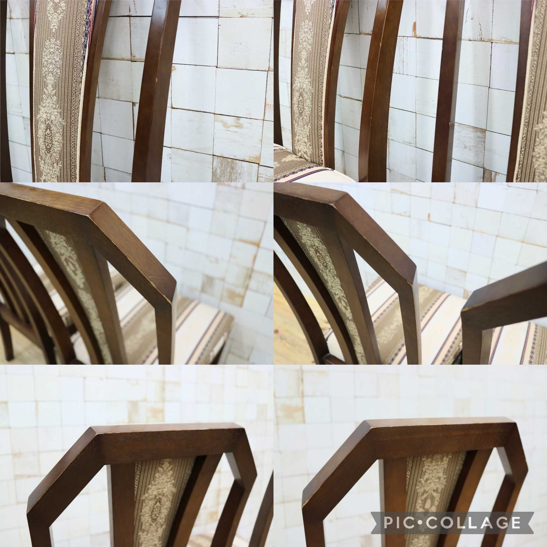 GMIK589○maruni / マルニ 地中海 ニースII ダイニングチェア 2脚 食卓椅子 ファブリック クラシック アンティーク ヨーロピアン