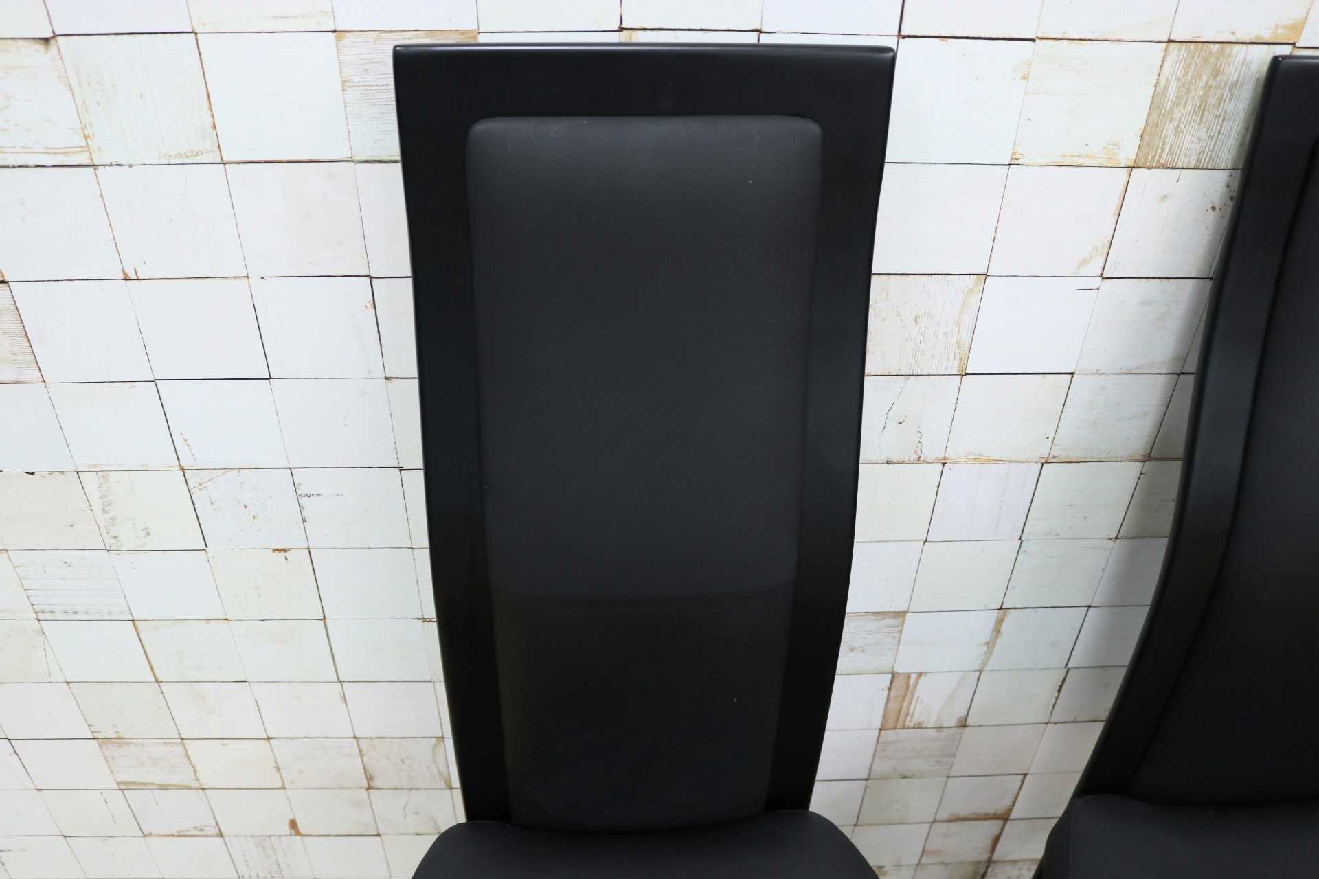 GMIK661B◯karimoku / カリモク CE35 ダイニングチェア 2脚セット ハイバックチェア 本革 スタイリッシュ モダン シンプル 国産家具 展示品