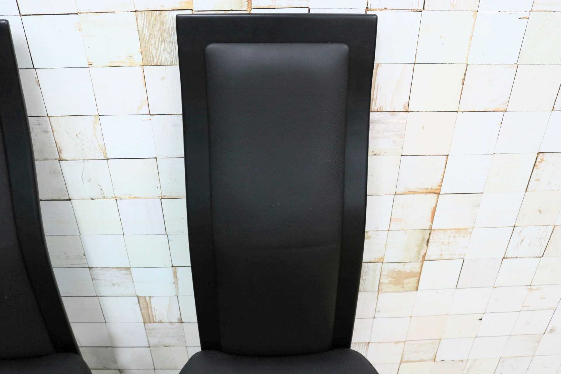 GMIK661B◯karimoku / カリモク CE35 ダイニングチェア 2脚セット ハイバックチェア 本革 スタイリッシュ モダン シンプル 国産家具 展示品