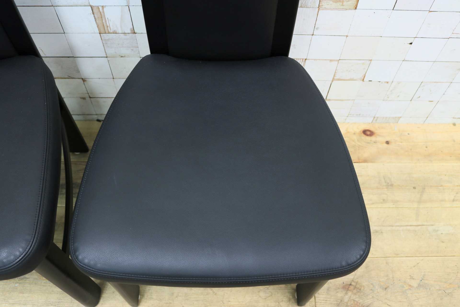 GMIK661B◯karimoku / カリモク CE35 ダイニングチェア 2脚セット ハイバックチェア 本革 スタイリッシュ モダン シンプル 国産家具 展示品