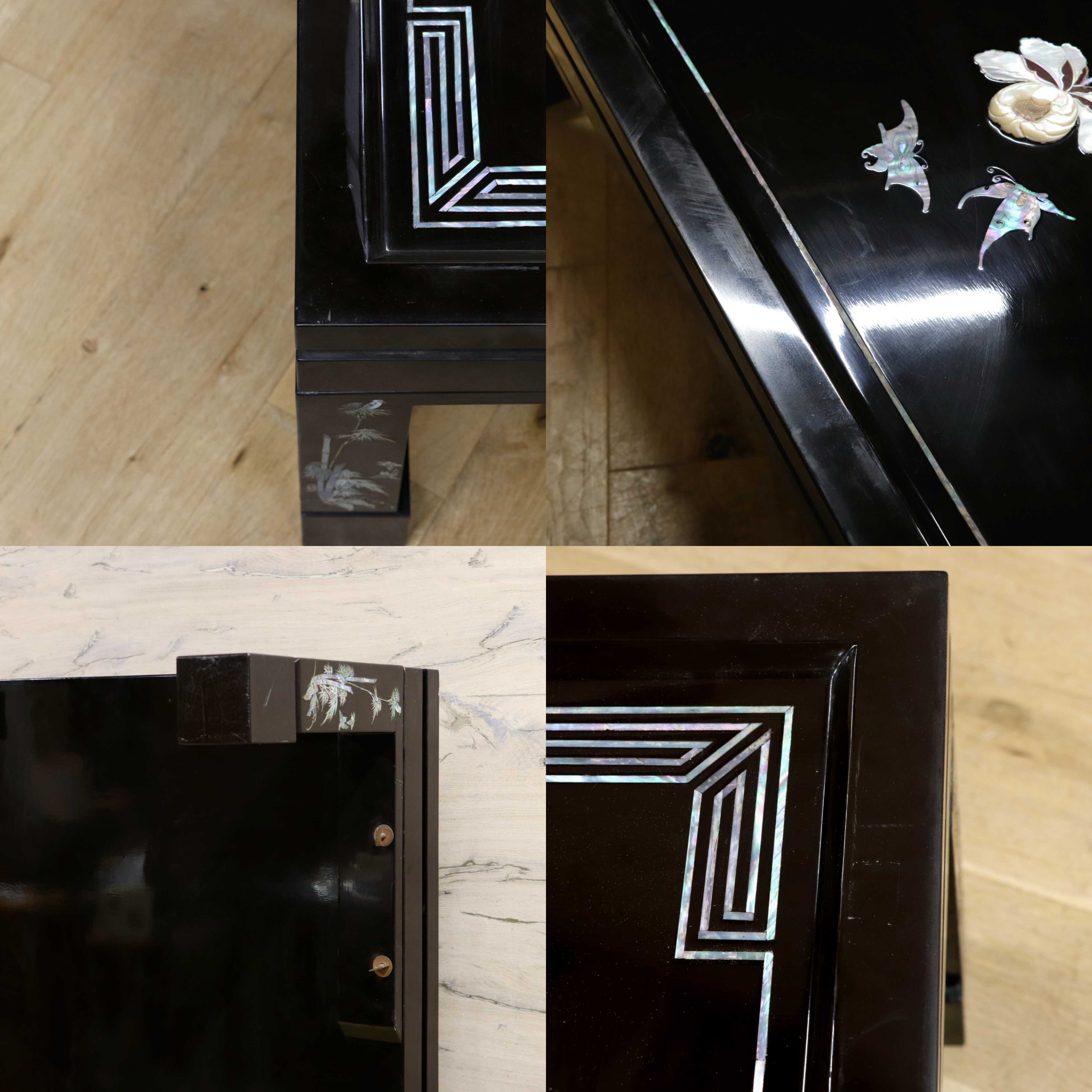GMIH162○螺鈿細工 李朝家具 座卓 センターテーブル リビングテーブル ローテーブル アンティーク 和モダン 最高級