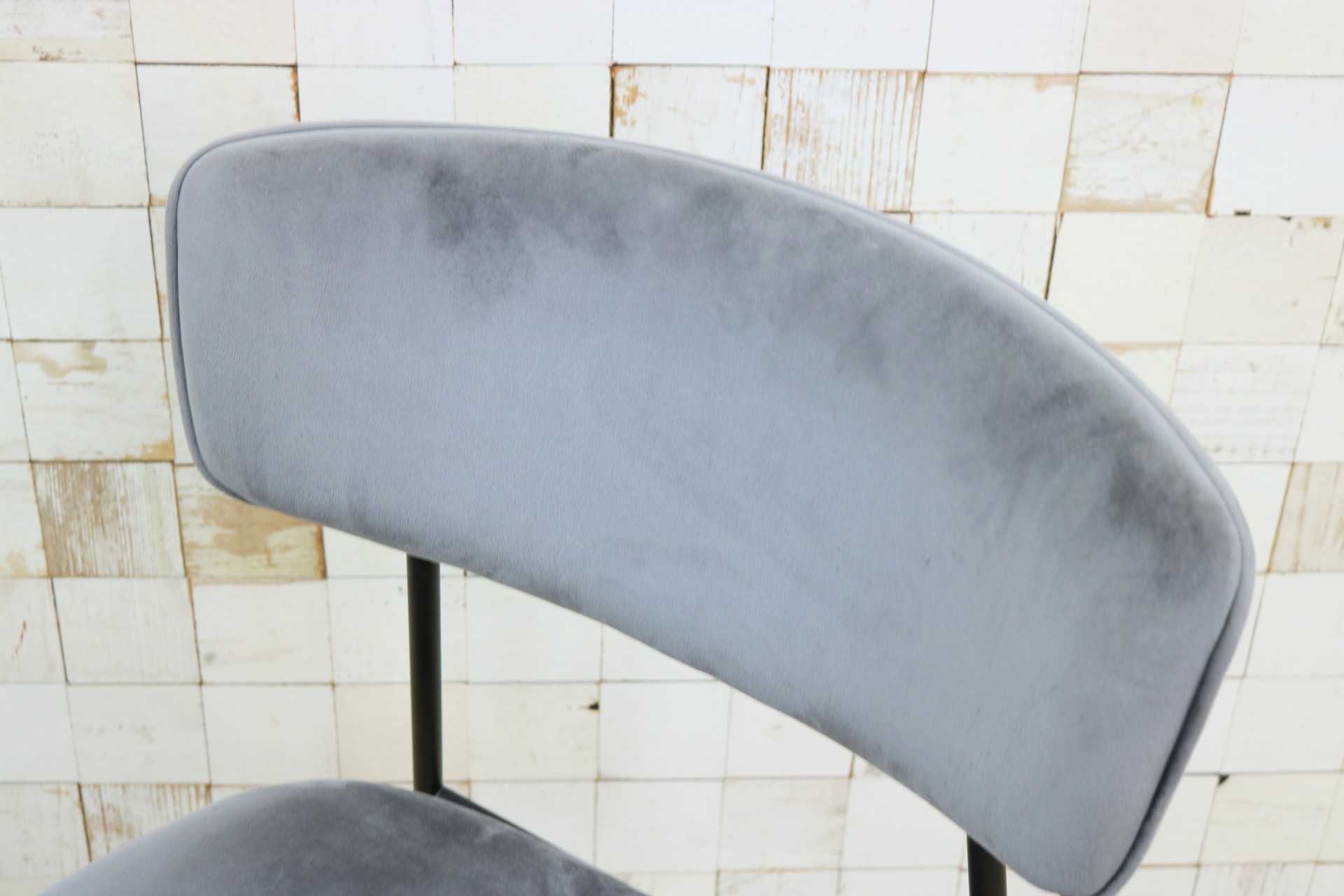 GMIH542A◯Calligaris / カリガリス Fifties フィフティーズ ダイニングチェア アームレスチェア 食卓椅子 椅子 ベロア イタリア モダン