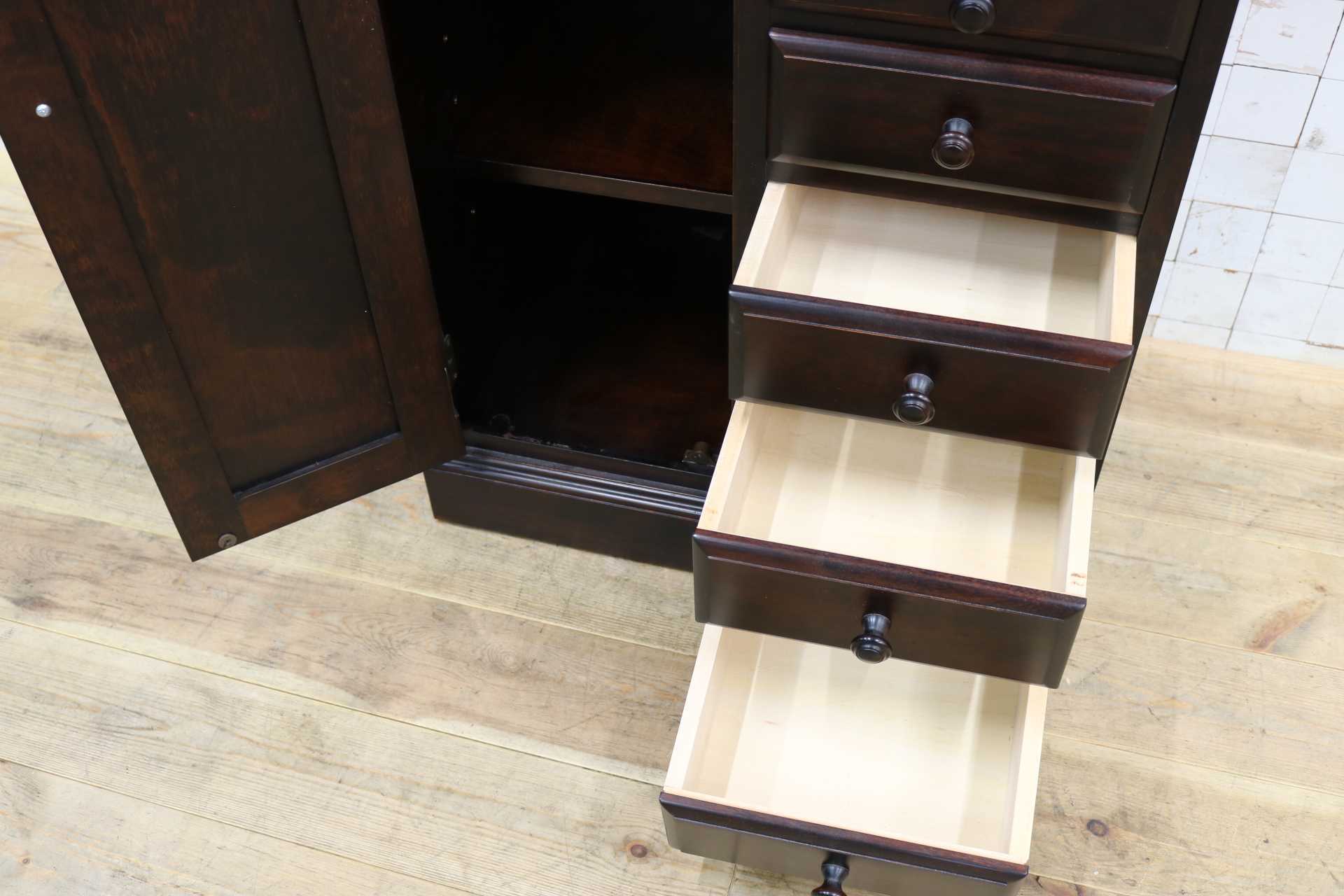 GMIK970○勇峰工芸 ふらの チェスト 整理箪笥 引出し 収納 リビング収納 収納家具 樺材 民芸家具 レトロ 和モダン