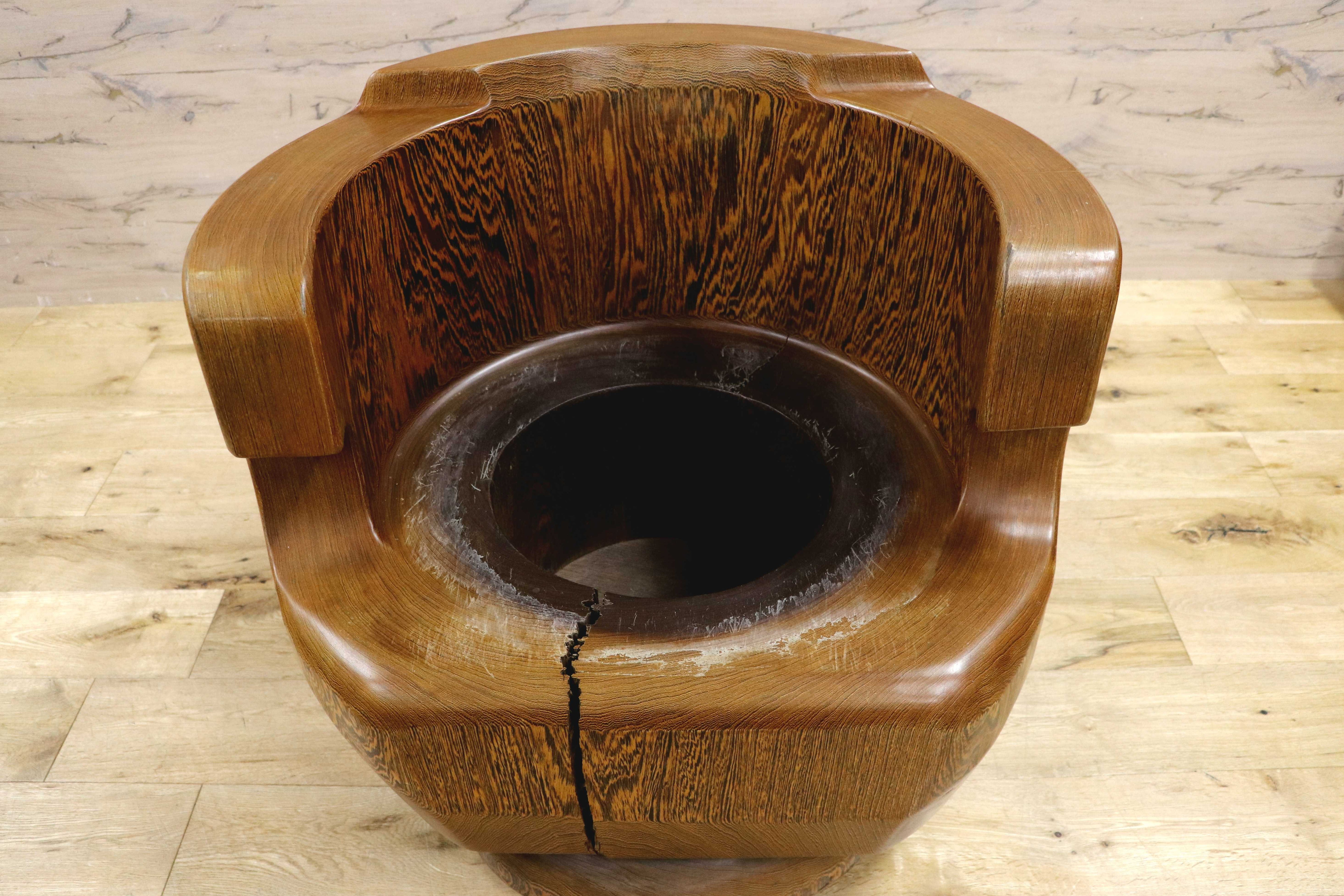 GMIH275C○鉄刀木 夕ガヤサン 大臣椅子 回転椅子 無垢材 応接 ラウンジ 和室 座敷 アンティーク