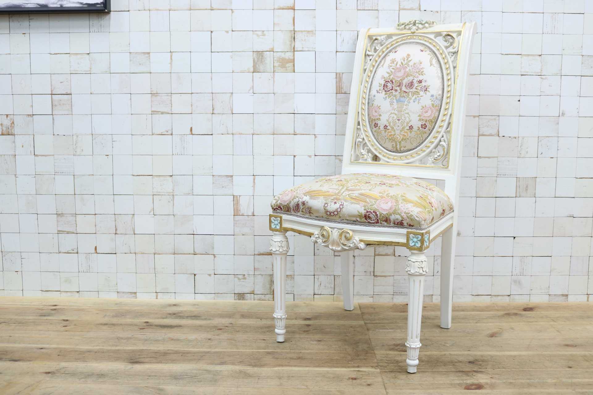 GMJK6A○SILIK / シリック ダイニングチェア 食卓椅子 サイドチェア ファブリック イタリア最高峰 姫家具 ロココ様式 クラシック