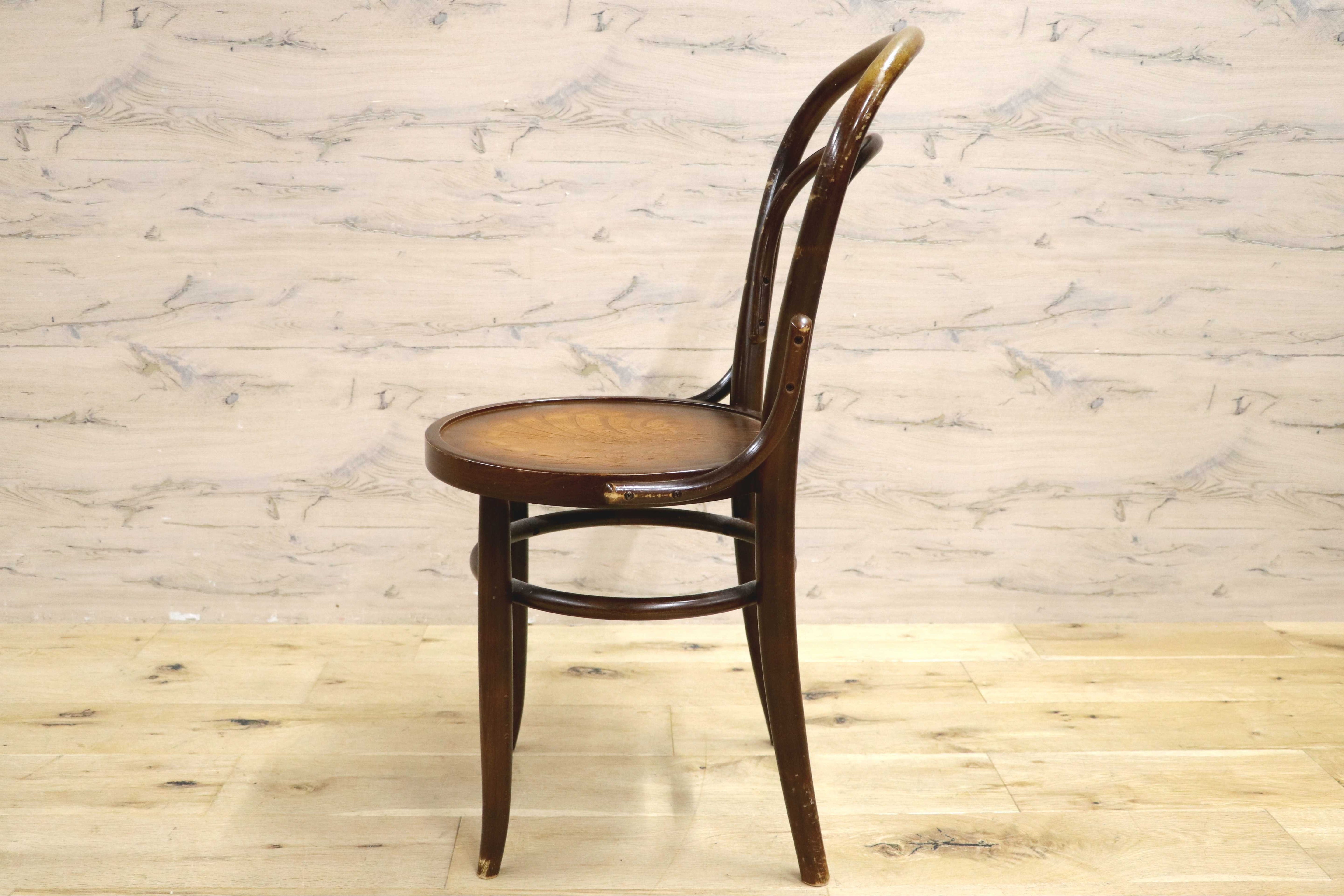 GMIH287C○秋田木工 / AKIMOKU IDC大塚家具 ダイニングチェア 曲木 彫刻 ベントウッド 木製 ダブルループ 椅子 アームレス ヴィンテージ