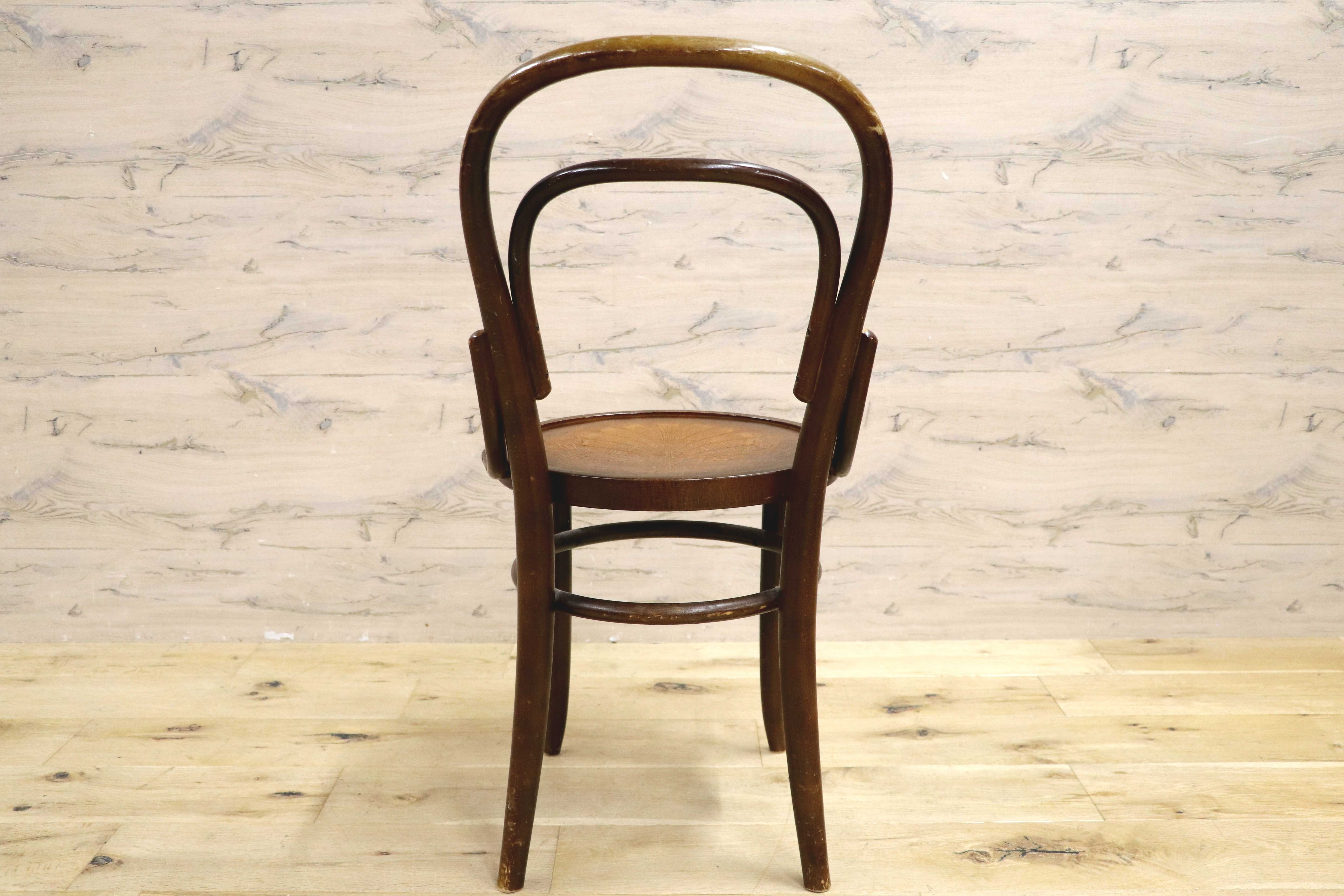 GMIH287C○秋田木工 / AKIMOKU IDC大塚家具 ダイニングチェア 曲木 彫刻 ベントウッド 木製 ダブルループ 椅子 アームレス ヴィンテージ