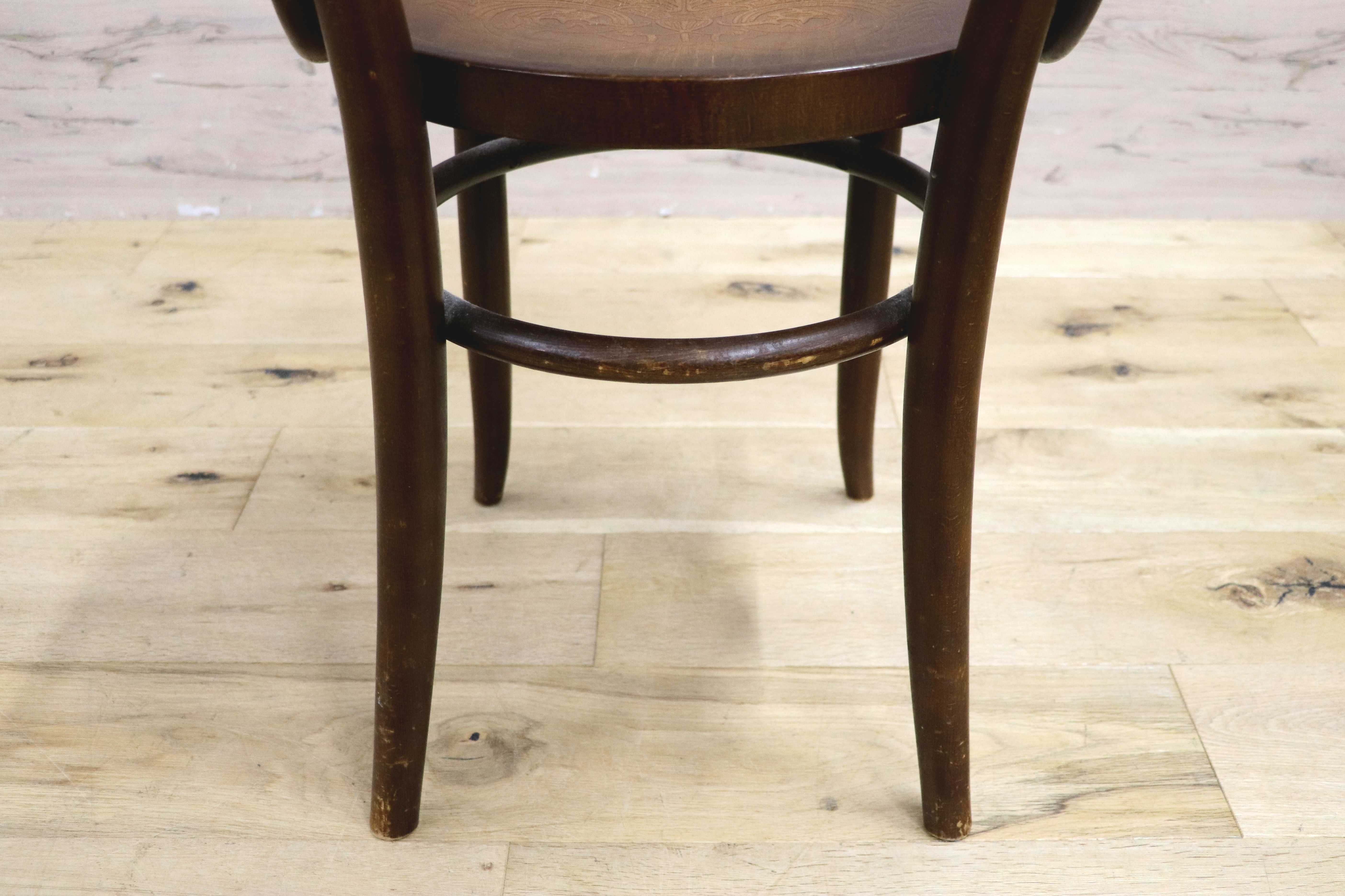 GMIH287C○秋田木工 / AKIMOKU IDC大塚家具 ダイニングチェア 曲木 彫刻 ベントウッド 木製 ダブルループ 椅子 アームレス ヴィンテージ