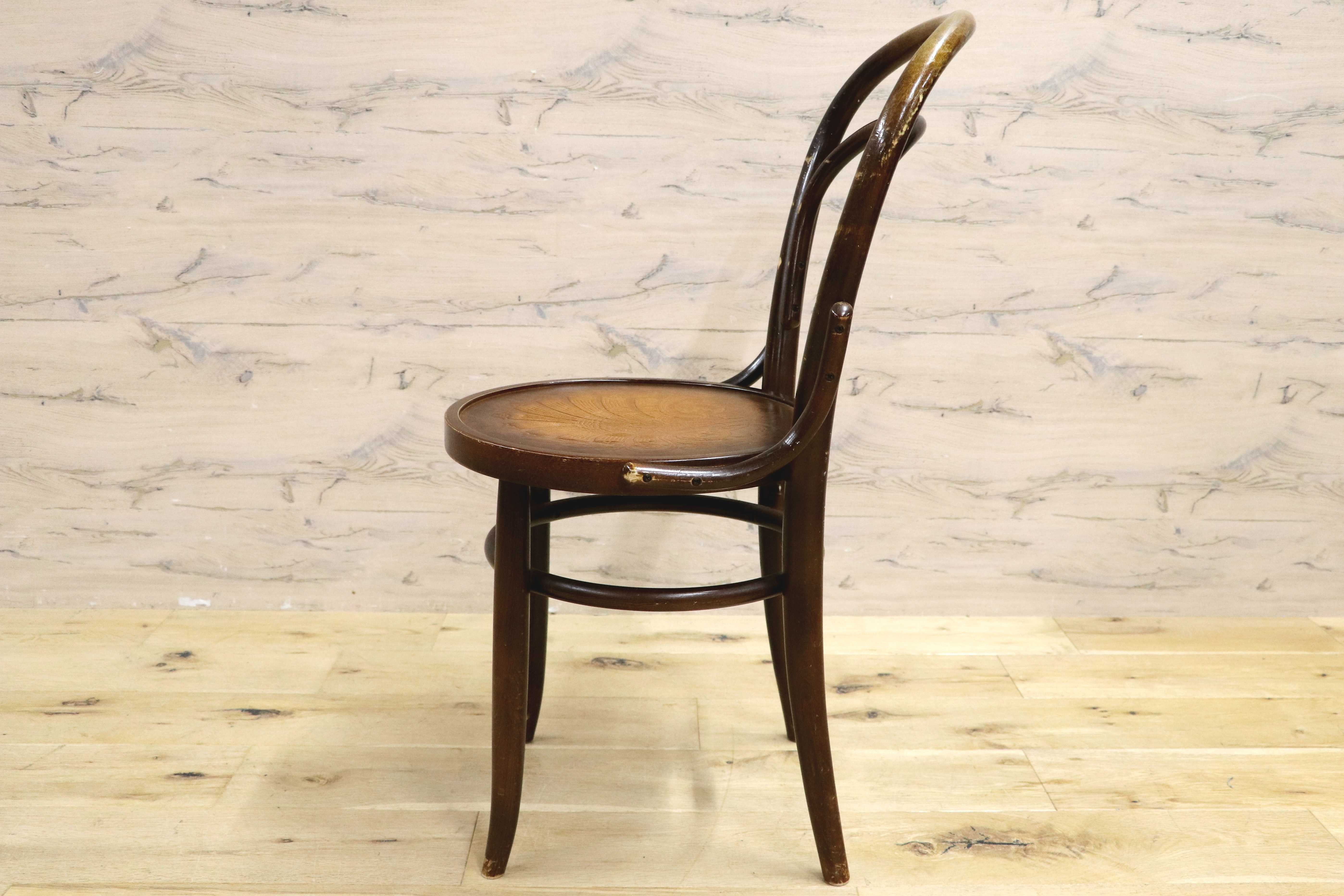 GMIH287D○秋田木工 / AKIMOKU IDC大塚家具 ダイニングチェア 曲木 彫刻 ベントウッド 木製 ダブルループ 椅子 アームレス ヴィンテージ