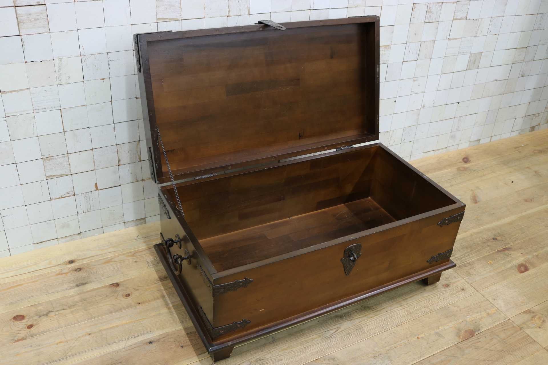 GMJK37◯KOIZUMI / コイズミ 収納家具 トランクテーブル 収納ボックス 収納箱 木箱 ディスプレイ 店舗什器 アンティーク調 和モダン