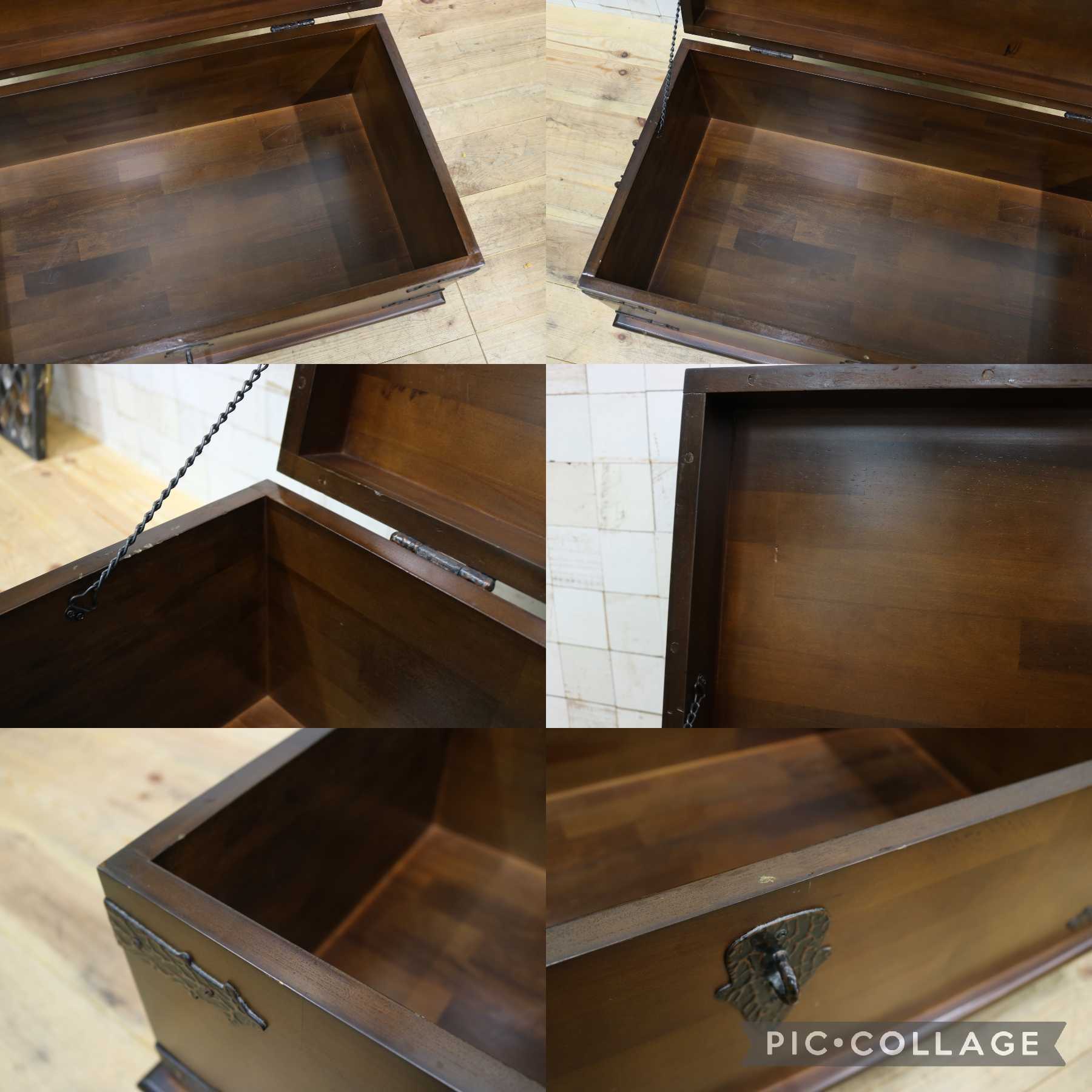 GMJK37◯KOIZUMI / コイズミ 収納家具 トランクテーブル 収納ボックス 収納箱 木箱 ディスプレイ 店舗什器 アンティーク調 和モダン