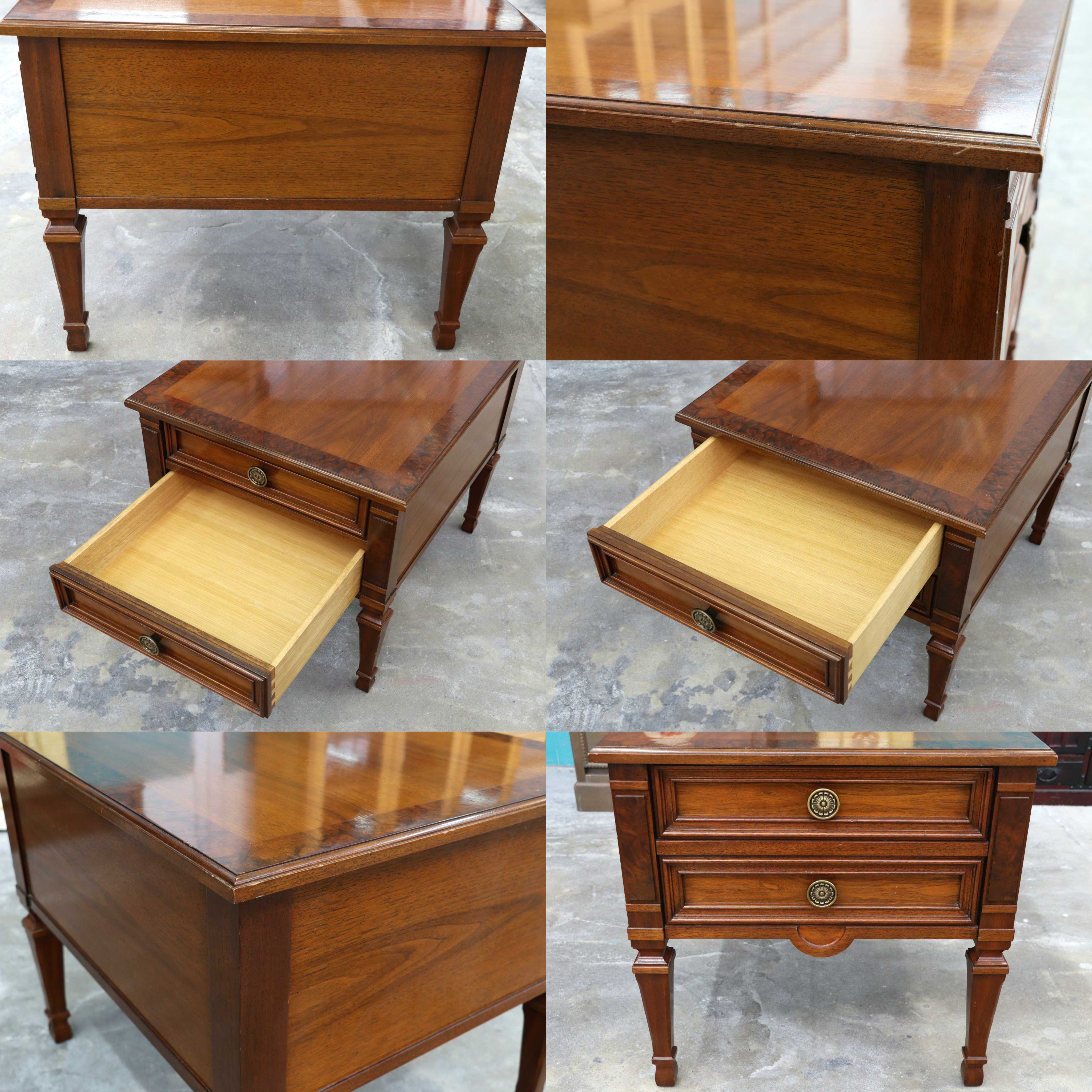 GMIK672○DREXEL HERITAGE / ドレクセルヘリテイジ フランチェスカ ナイトテーブル エンドテーブル サイドテーブル 花台 定価約28万 希少