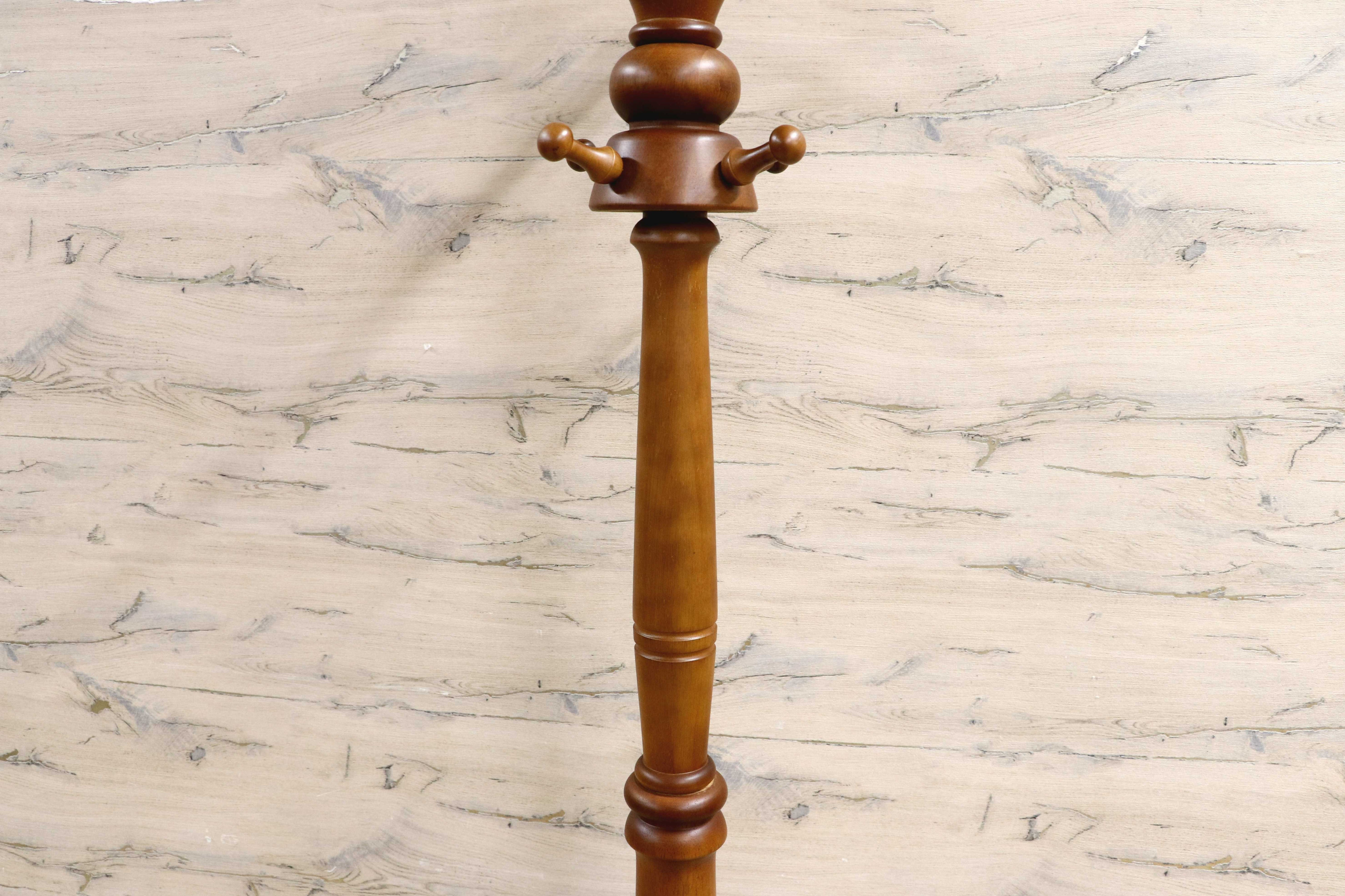 GMIK680○karimoku / カリモク コロニアル コートハンガー ポールハンガー 帽子掛け ポールスタンド 国産家具