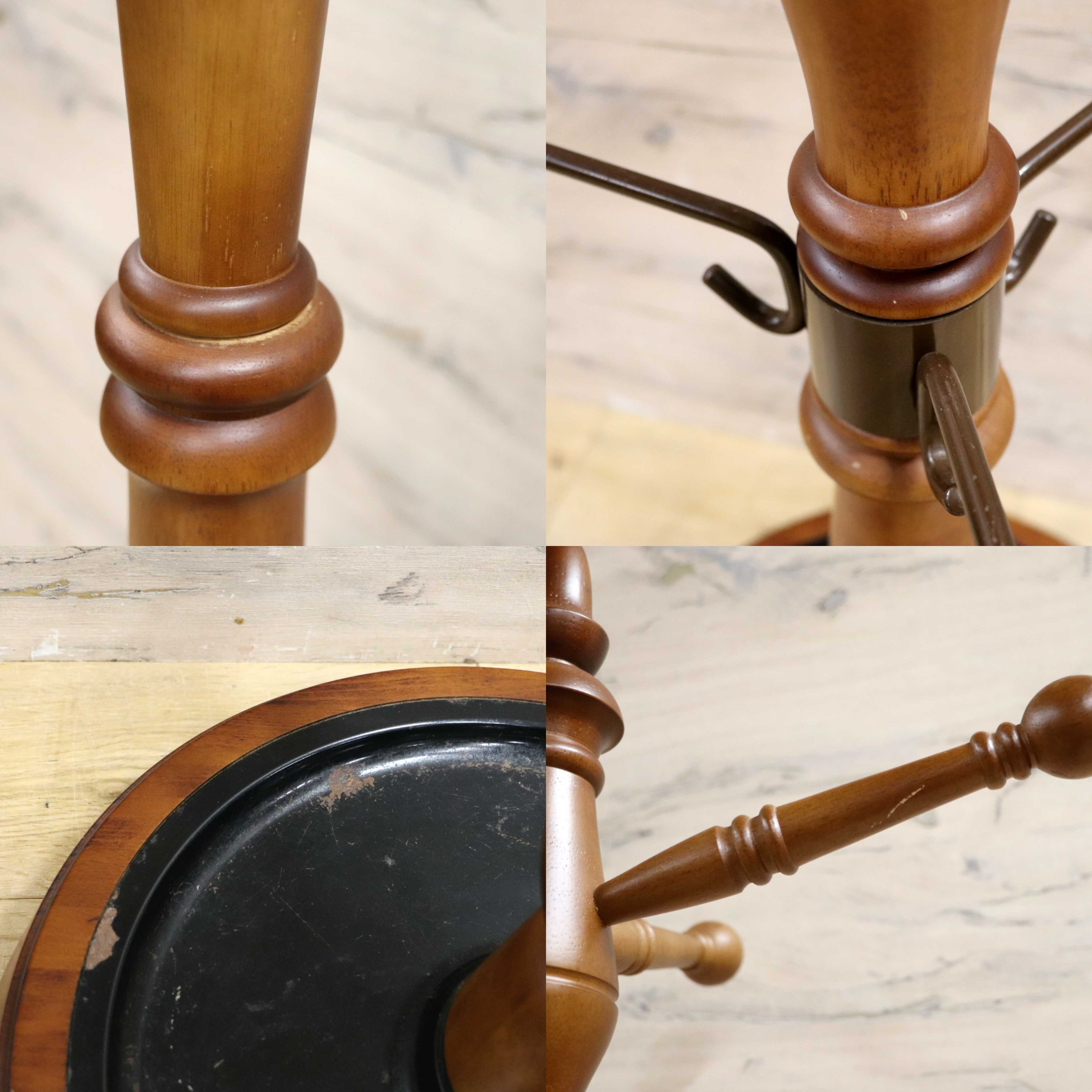 GMIK680○karimoku / カリモク コロニアル コートハンガー ポールハンガー 帽子掛け ポールスタンド 国産家具