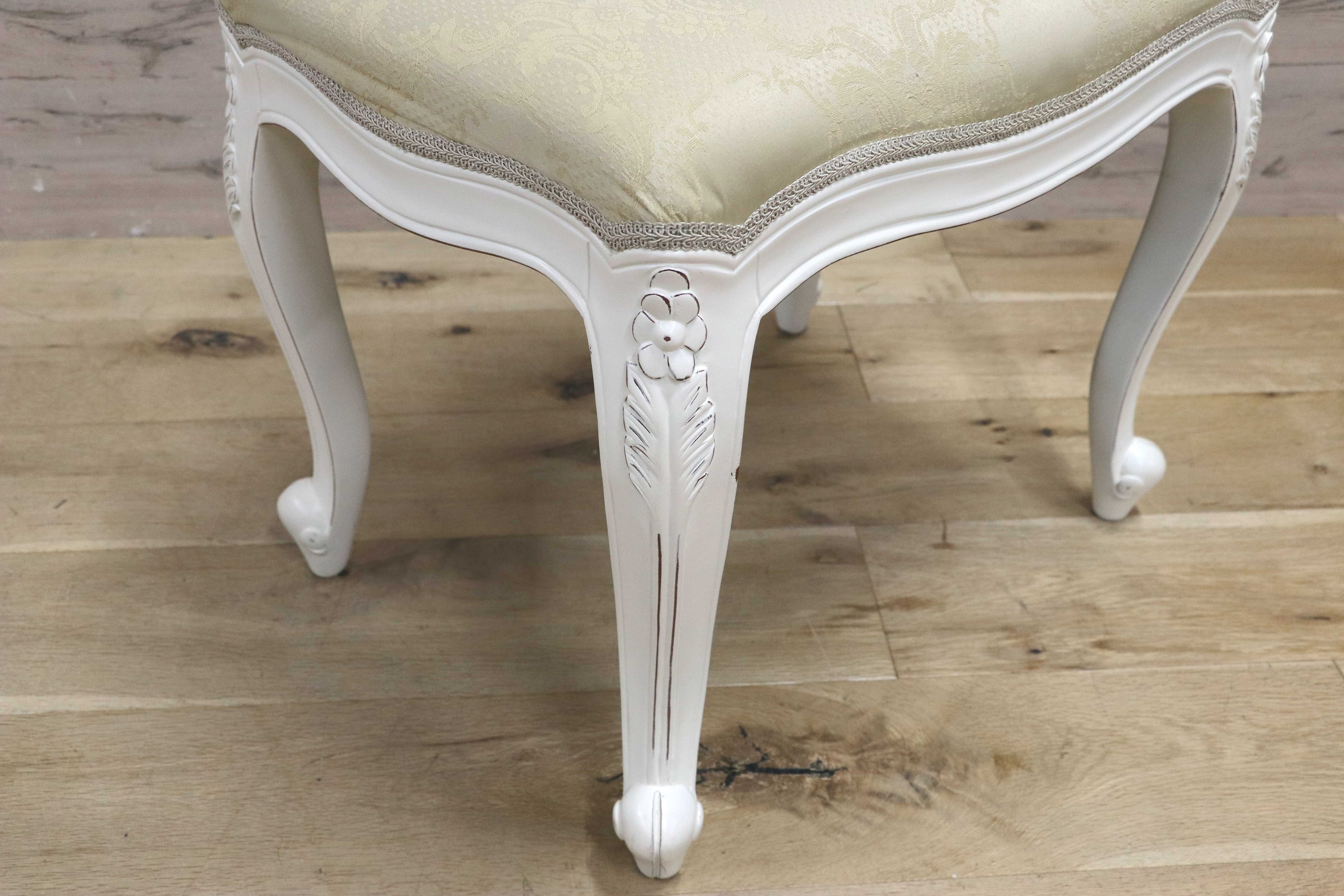 GMIS361C○ヨーロピアンデザイン ロココ調 スツール 腰掛け 椅子 猫脚 姫家具 エレガント アンティーク調 マホガニー