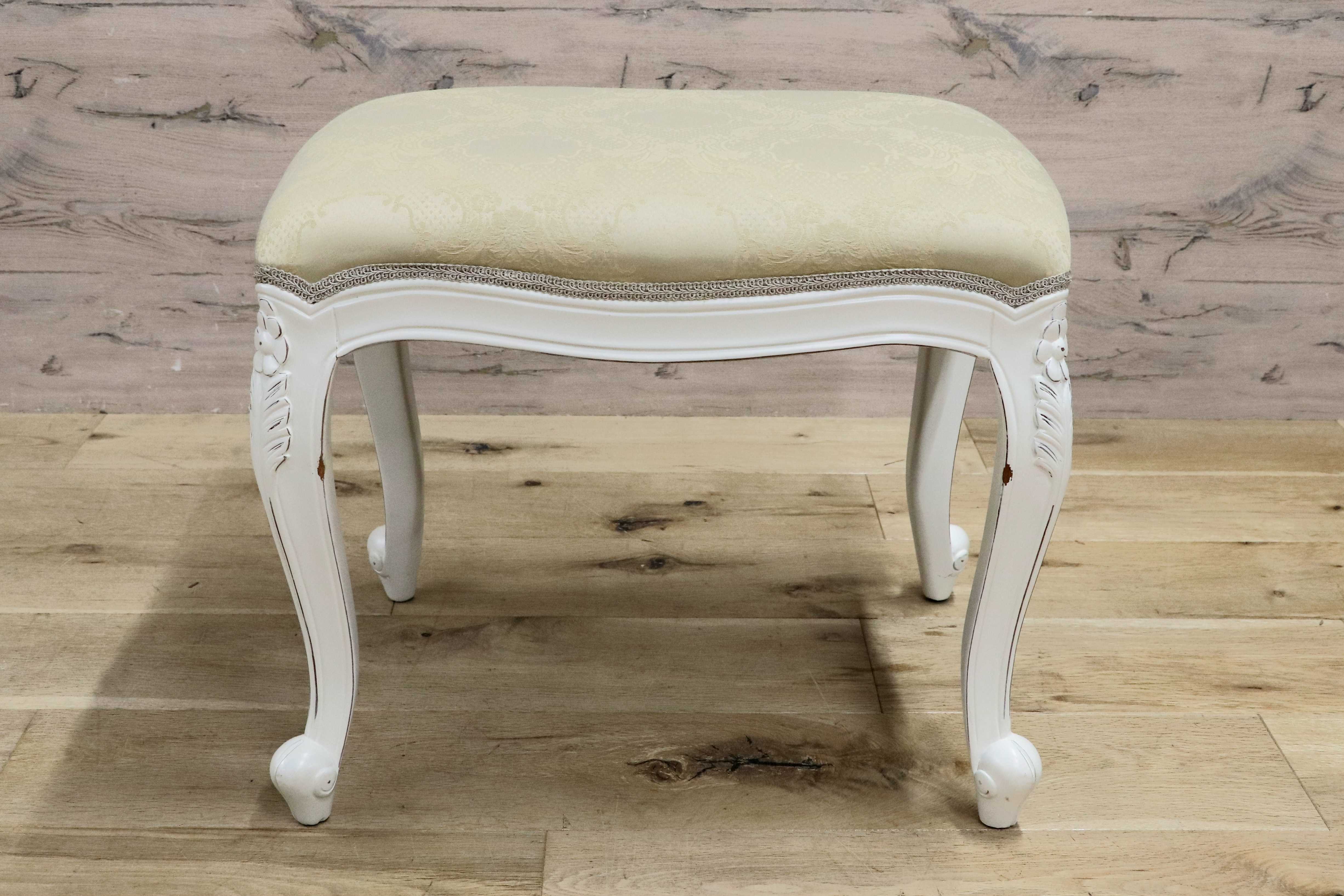 GMIS361C○ヨーロピアンデザイン ロココ調 スツール 腰掛け 椅子 猫脚 姫家具 エレガント アンティーク調 マホガニー