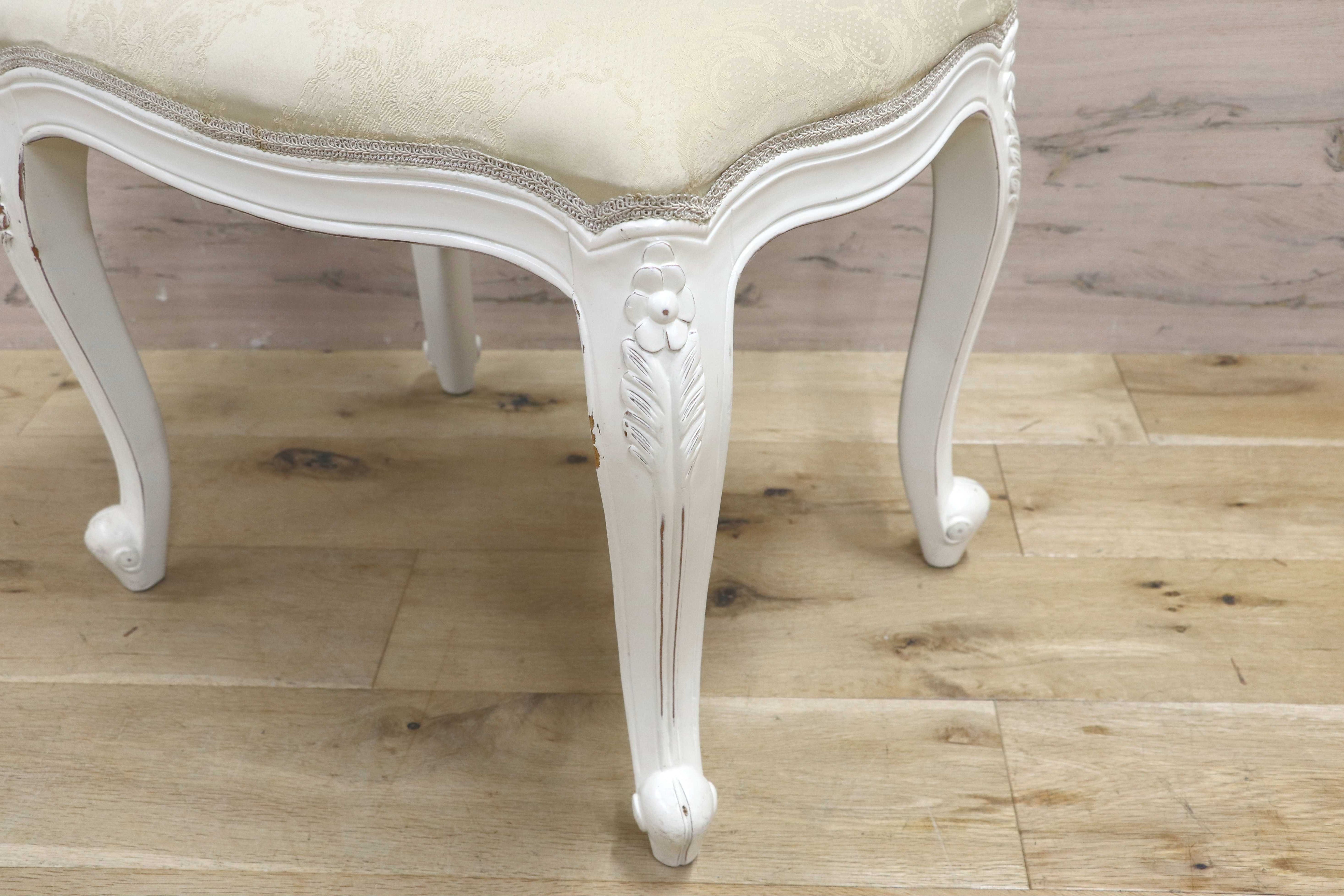 GMIS361D○ヨーロピアンデザイン ロココ調 スツール 腰掛け 椅子 猫脚 姫家具 エレガント アンティーク調 マホガニー