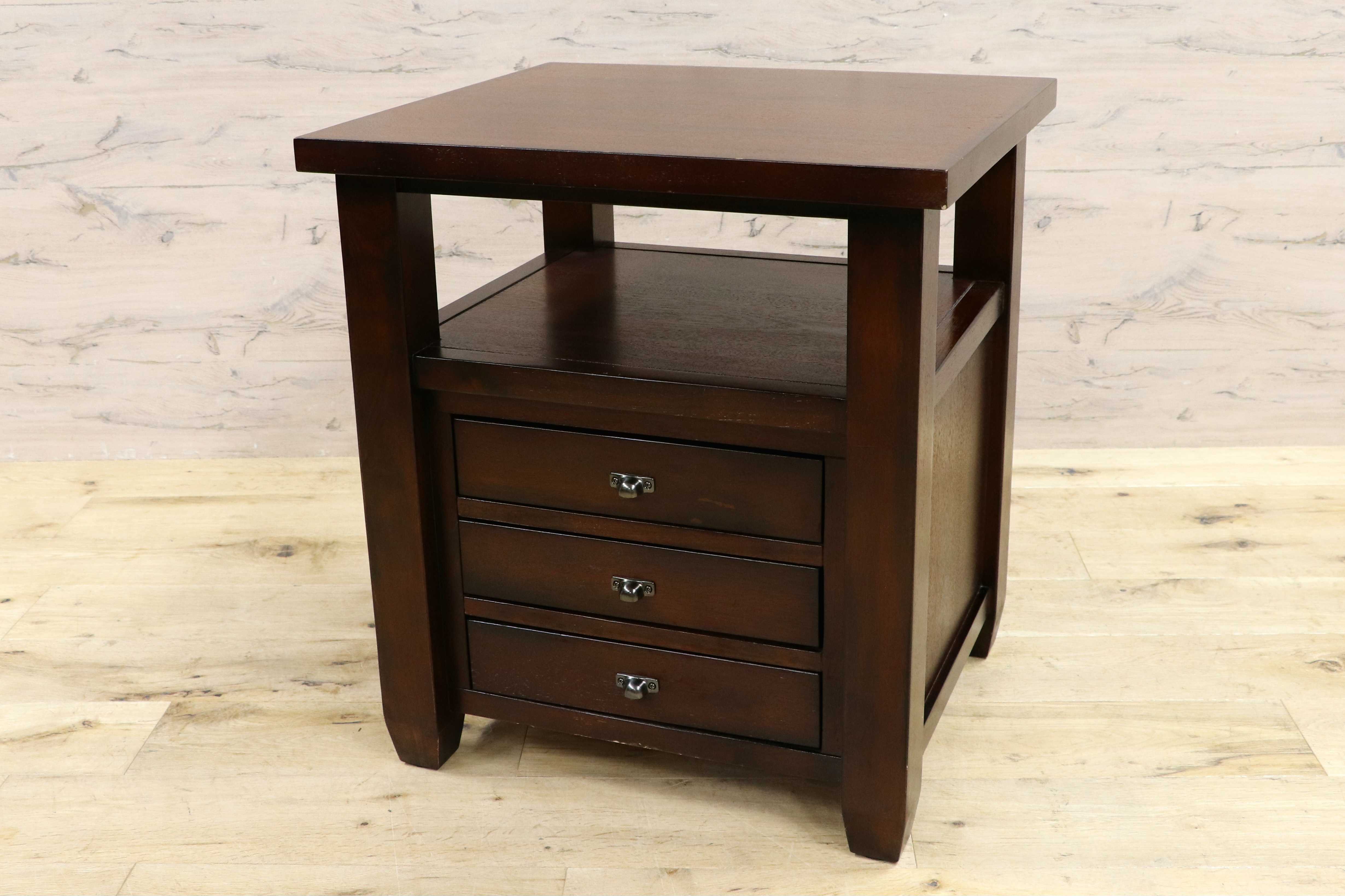 GMIK742○OUTLOOK クラシック 木製 サイドテーブル ナイトテーブル 引き出し ベッドサイド アンティーク