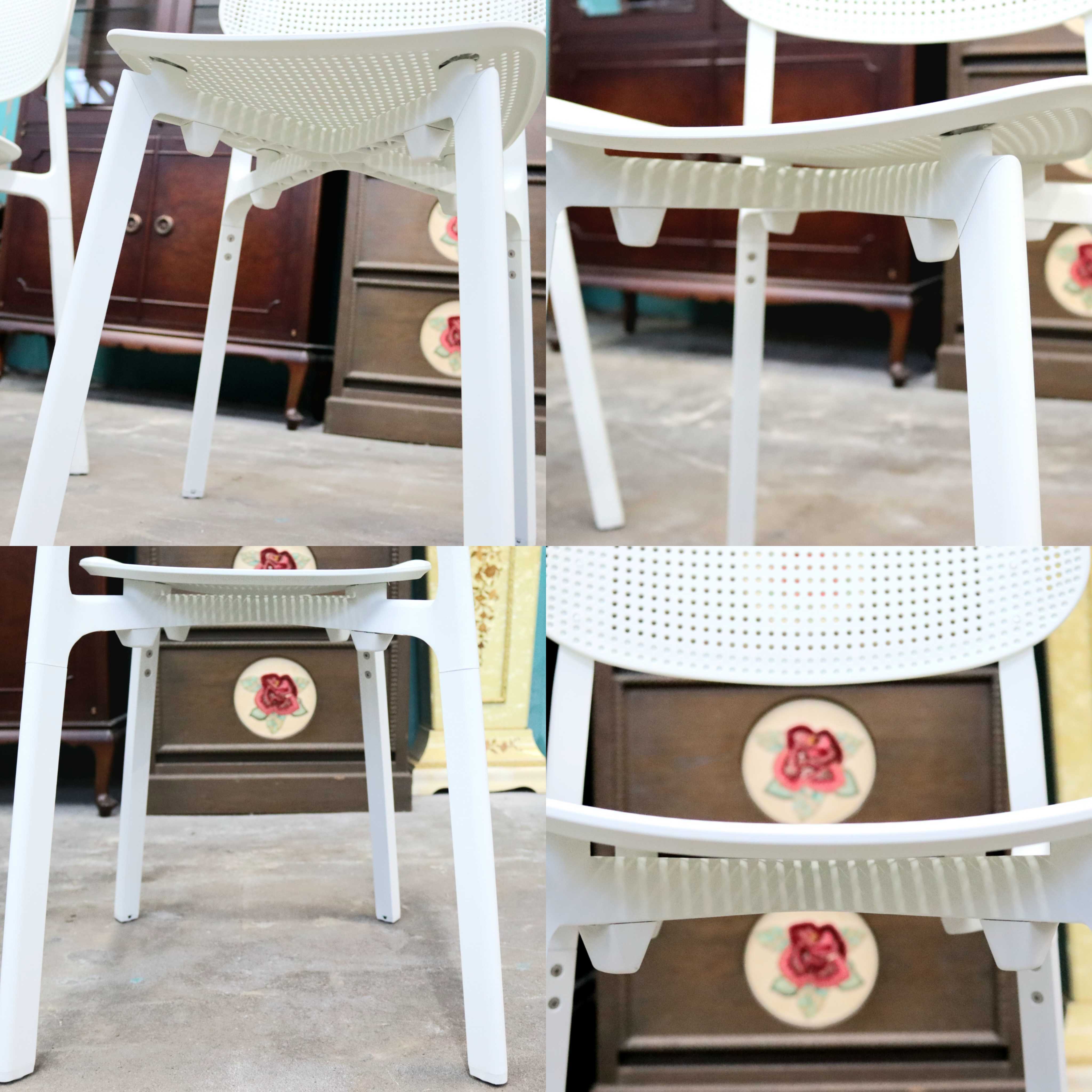 GMIS275C○KRISTALIA / クリスタリア COLANDER ダイニングチェア 椅子 2脚セット スタッキング モダン イタリア 白 展示品 定価約10万