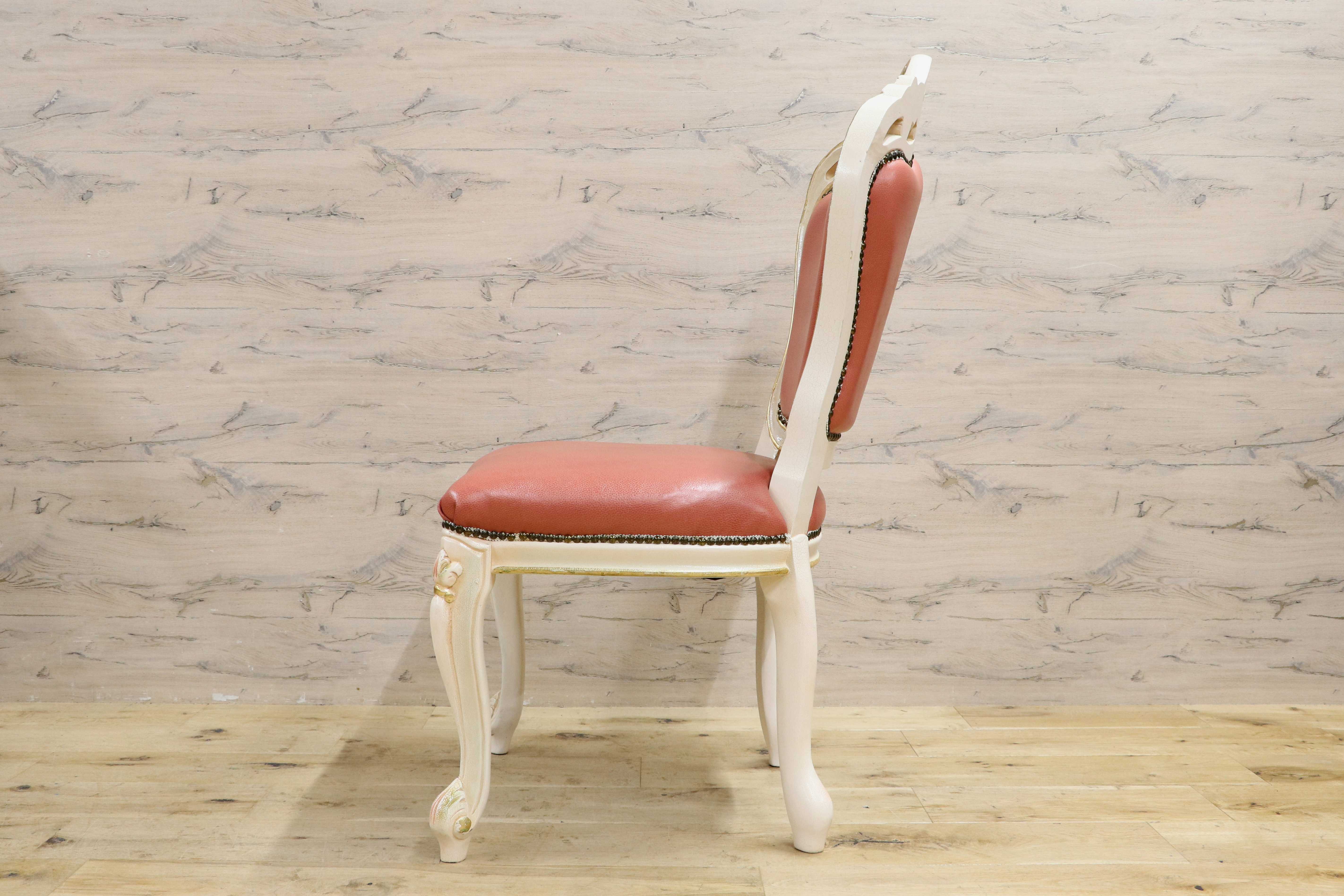 GMIS421C○ダイニングチェア アームレスチェア 椅子 木製 ドレッサー 猫脚 ヨーロピアン ロココ アンティーク調