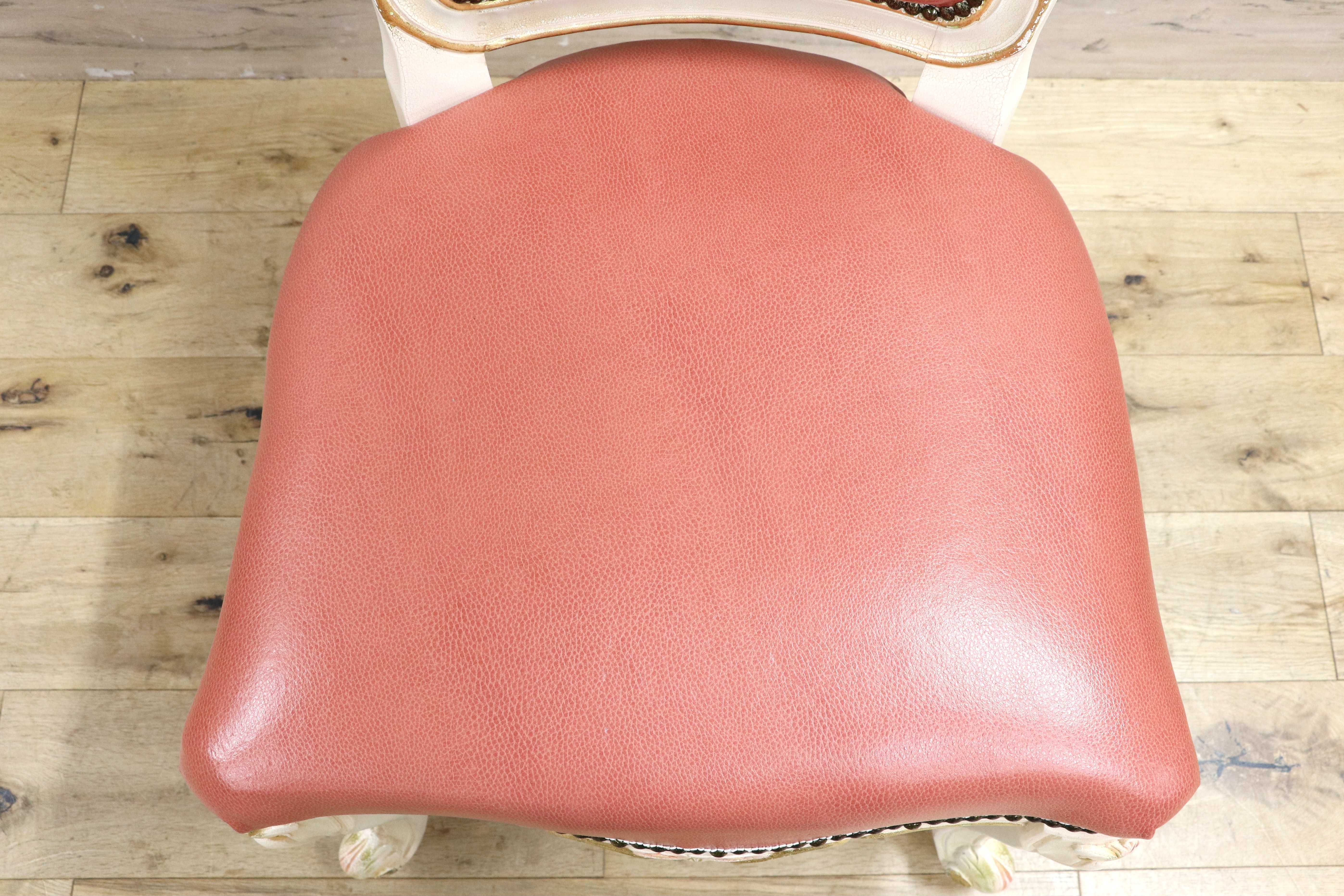 GMIS421C○ダイニングチェア アームレスチェア 椅子 木製 ドレッサー 猫脚 ヨーロピアン ロココ アンティーク調