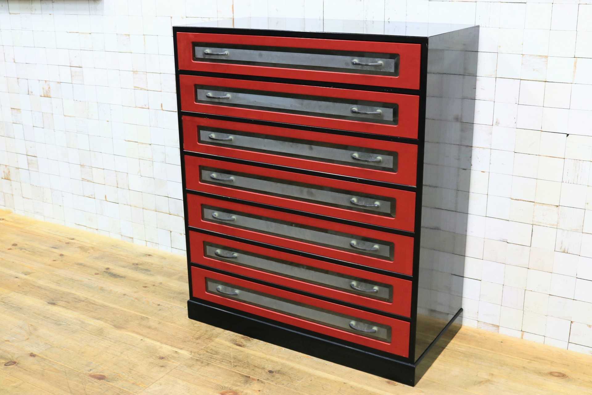 GMJS198◯桐箪笥 キャビネット チェスト 整理箪笥 収納家具 引き出し収納 7段チェスト レトロ 和モダン ヴィンテージ