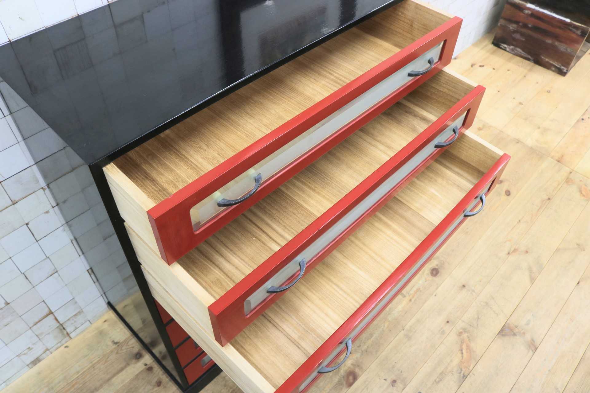 GMJS198◯桐箪笥 キャビネット チェスト 整理箪笥 収納家具 引き出し収納 7段チェスト レトロ 和モダン ヴィンテージ
