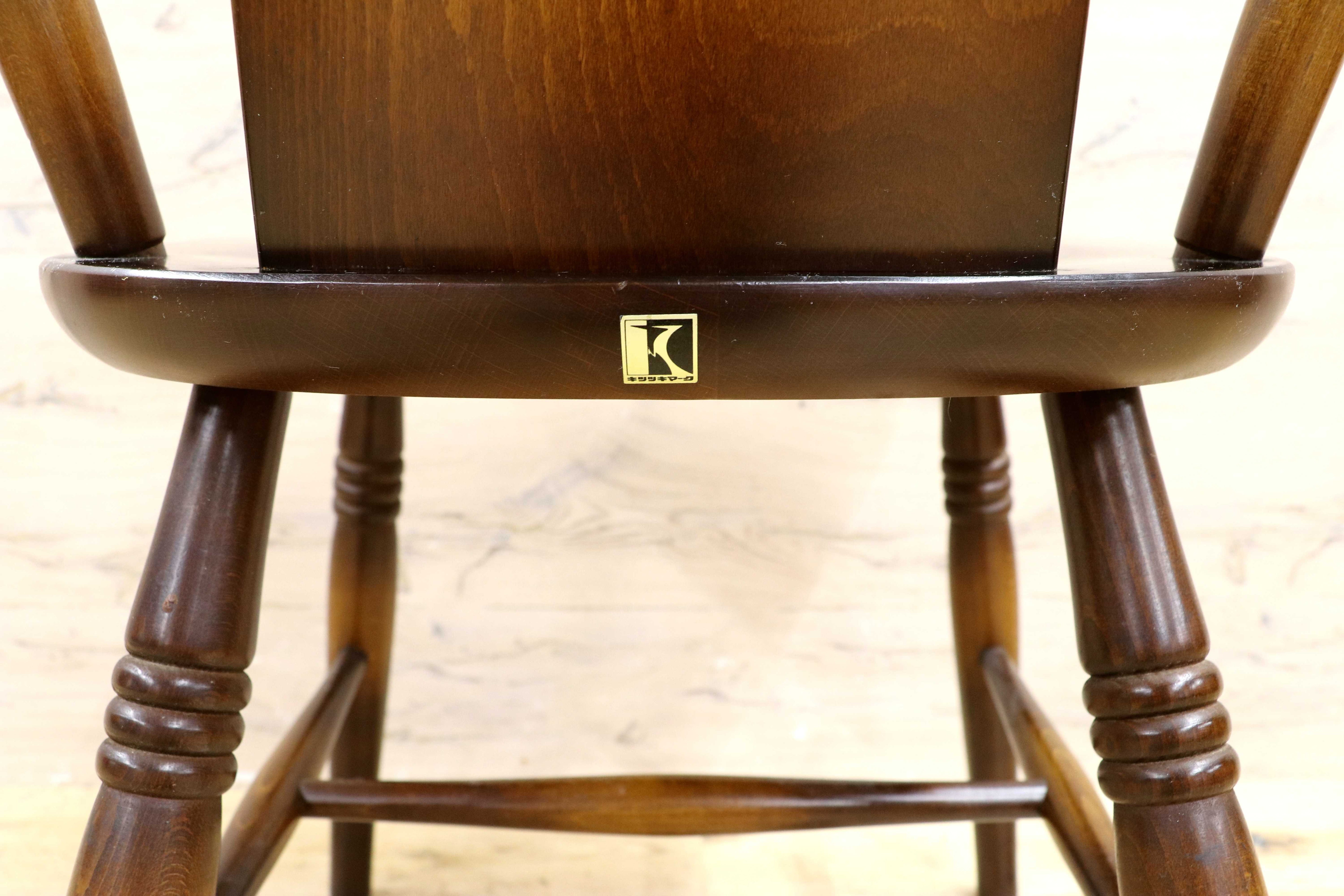 GMIS474○飛騨産業 / HIDA キツツキ アームレスチェア ダイニングチェア 食卓椅子 椅子 木製 カントリー レトロ ヴィンテージ