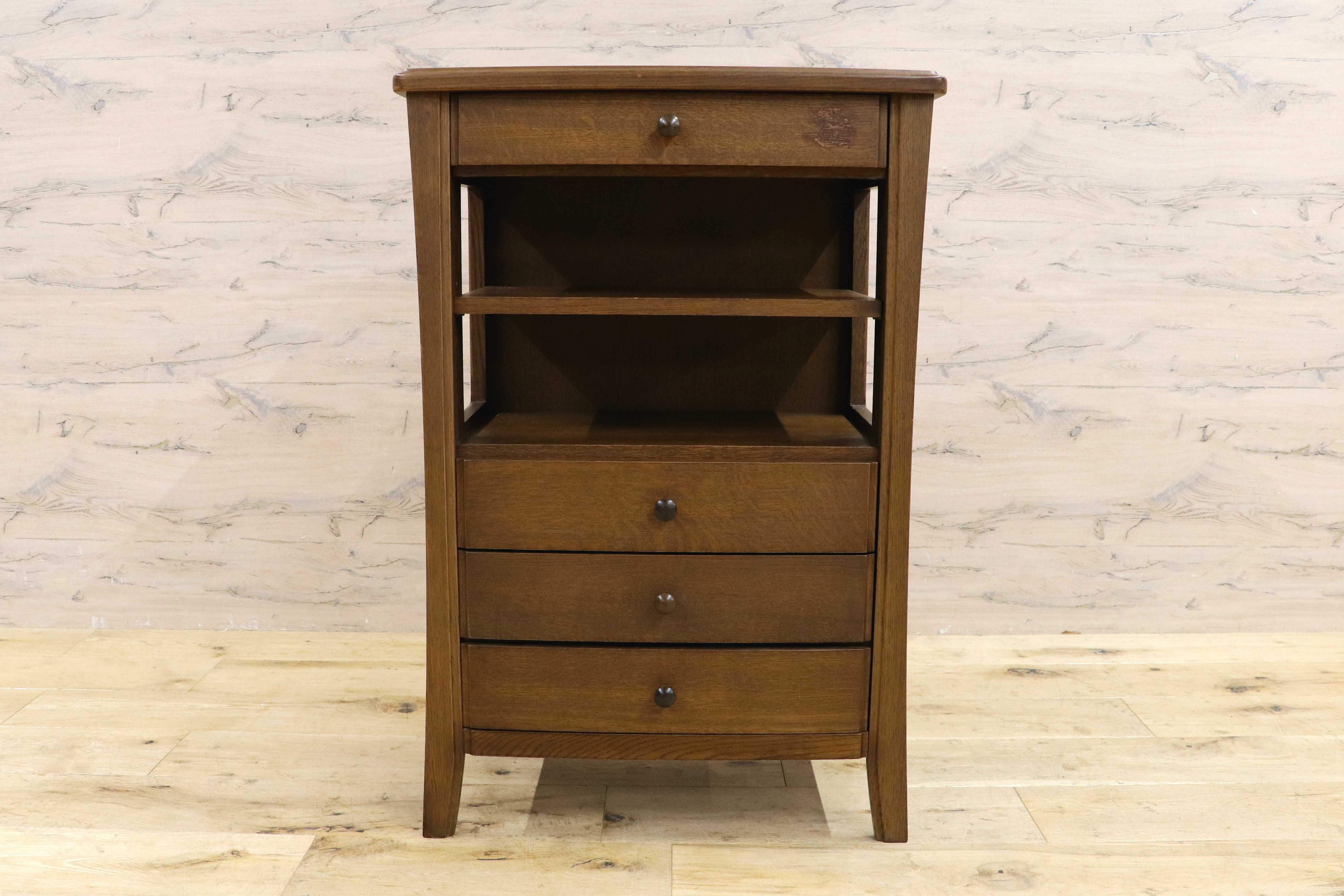 GMIS472○起立木工 / KIRITSU FURNITURE リード 電話台 FAX台 引き出し収納 飾り棚 カントリー ヴィンテージ レトロ 木製家具