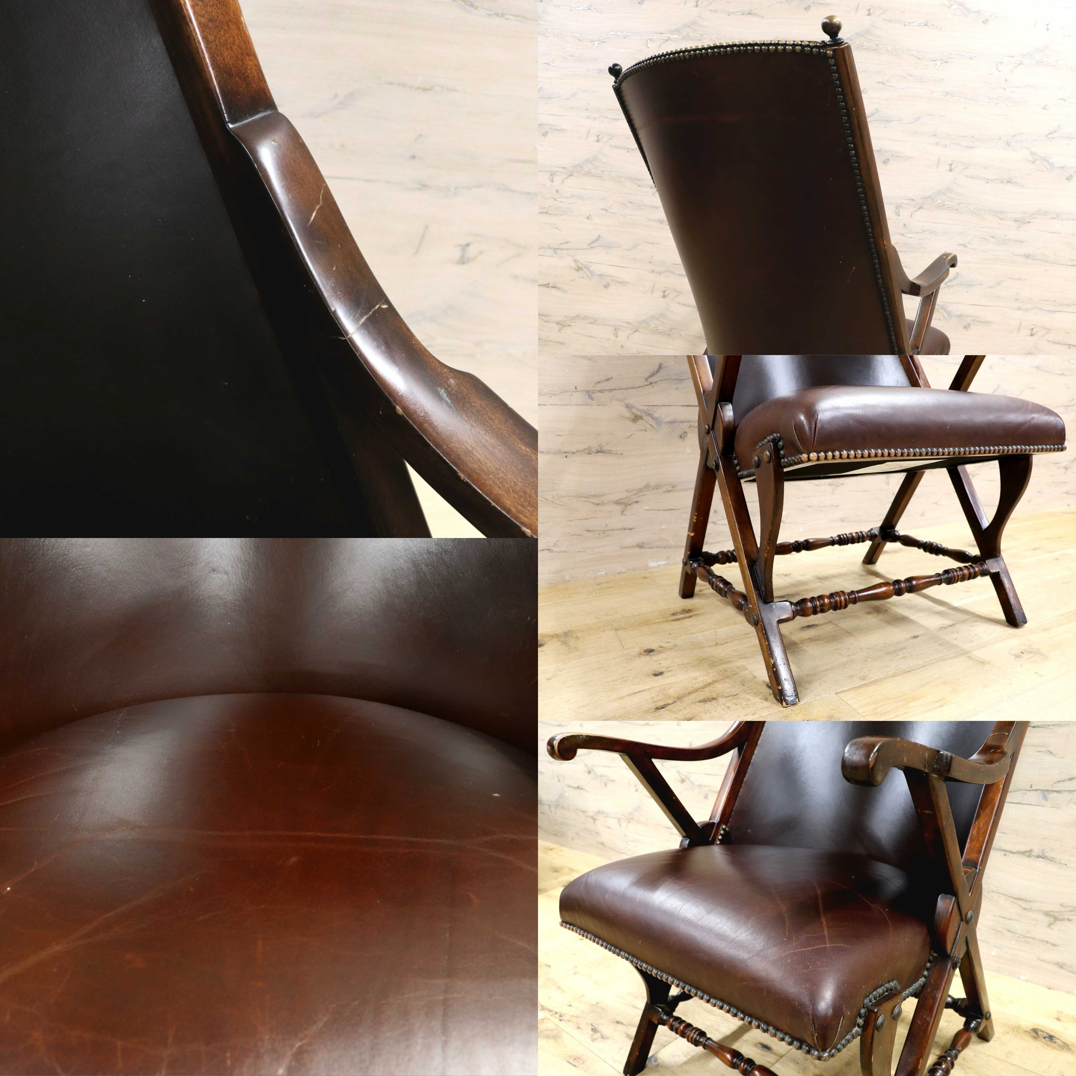 GMIS478○Theodore Alexander / セオドア・アレキサンダー Observatory Hill Collection マホガニーフレーム ヴィンテージ チェア 椅子