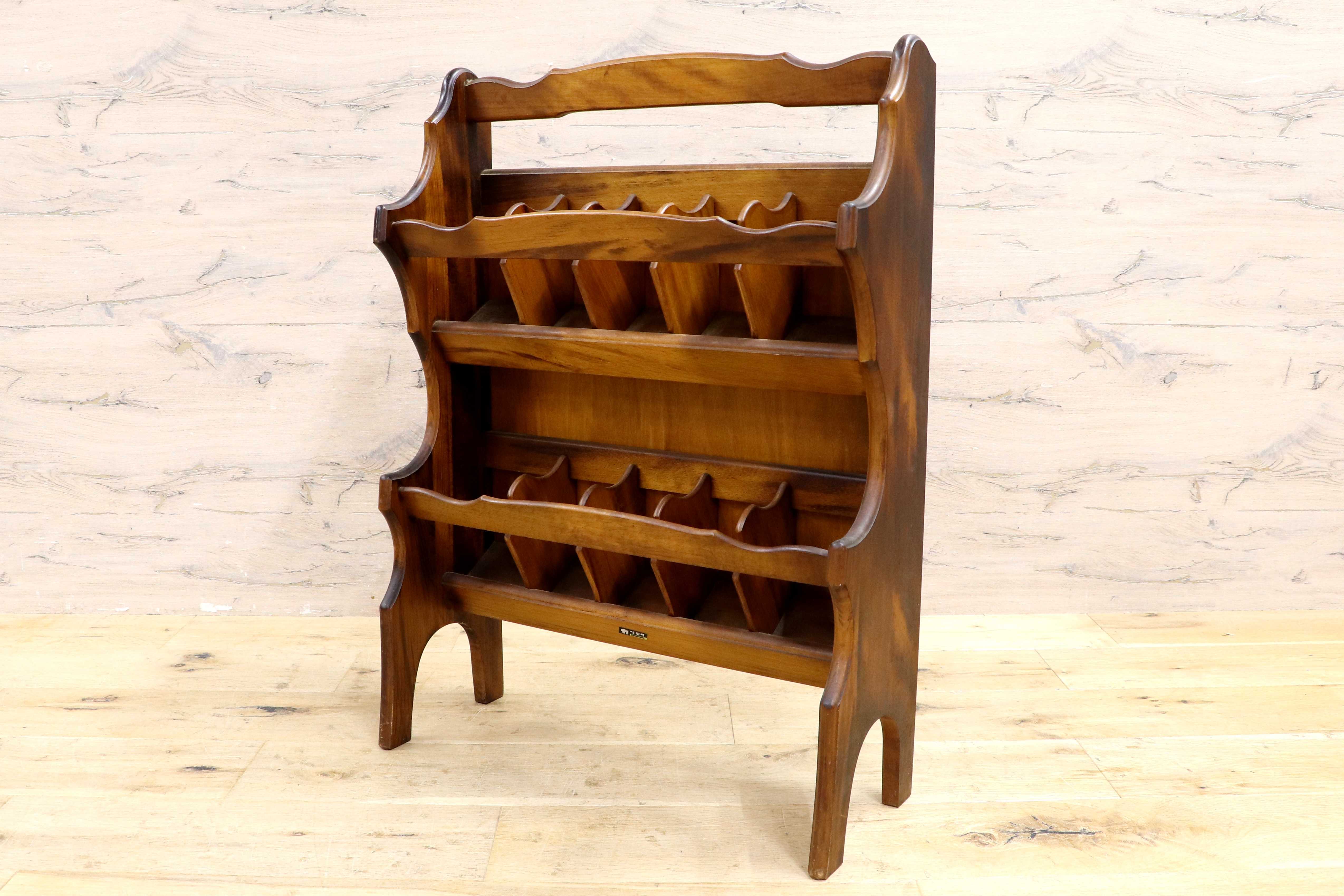 GMIS482○karimoku / カリモク コロニアル スリッパラック スリッパ立て 2段 木製 玄関収納 靴収納 レトロ