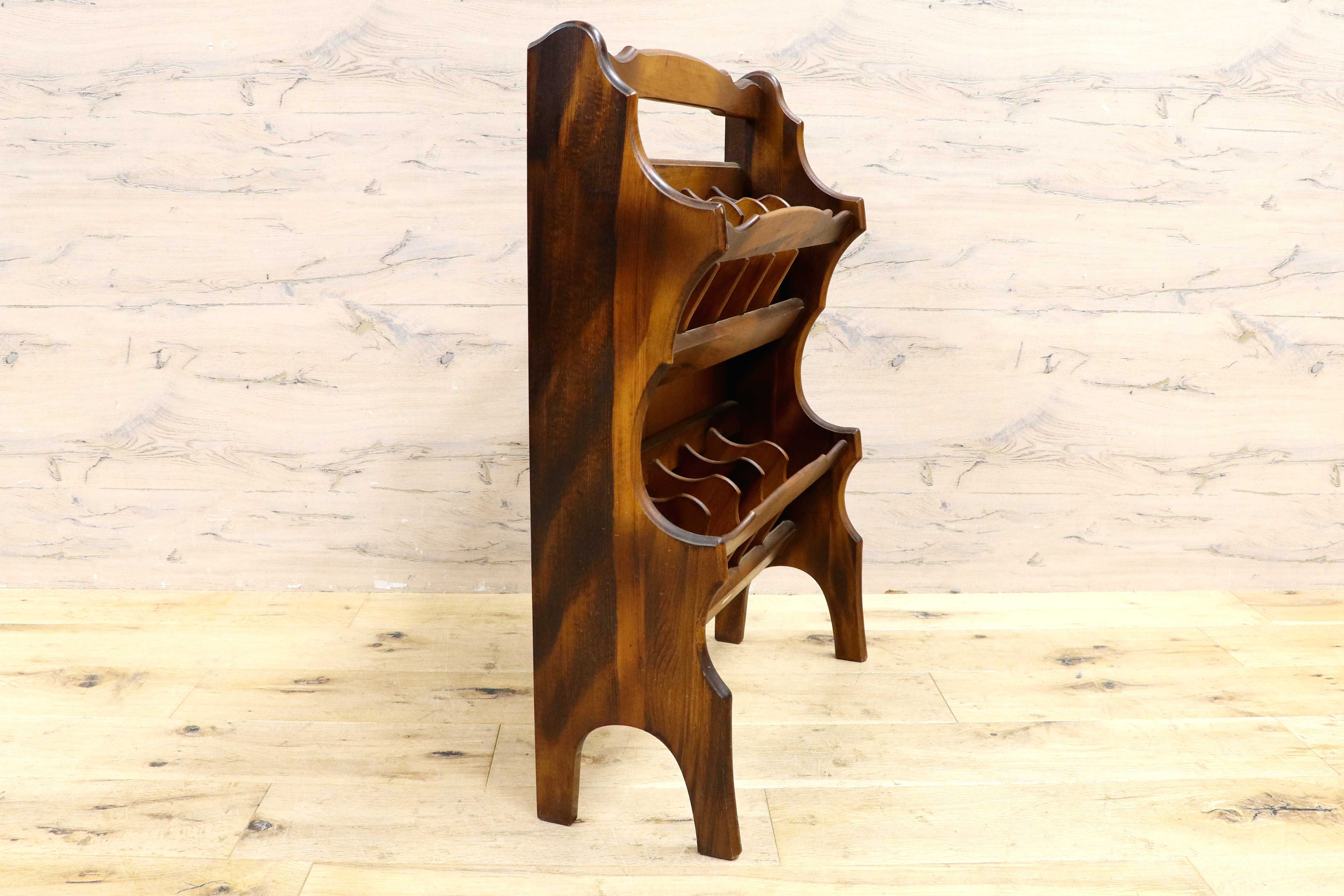 GMIS482○karimoku / カリモク コロニアル スリッパラック スリッパ立て 2段 木製 玄関収納 靴収納 レトロ