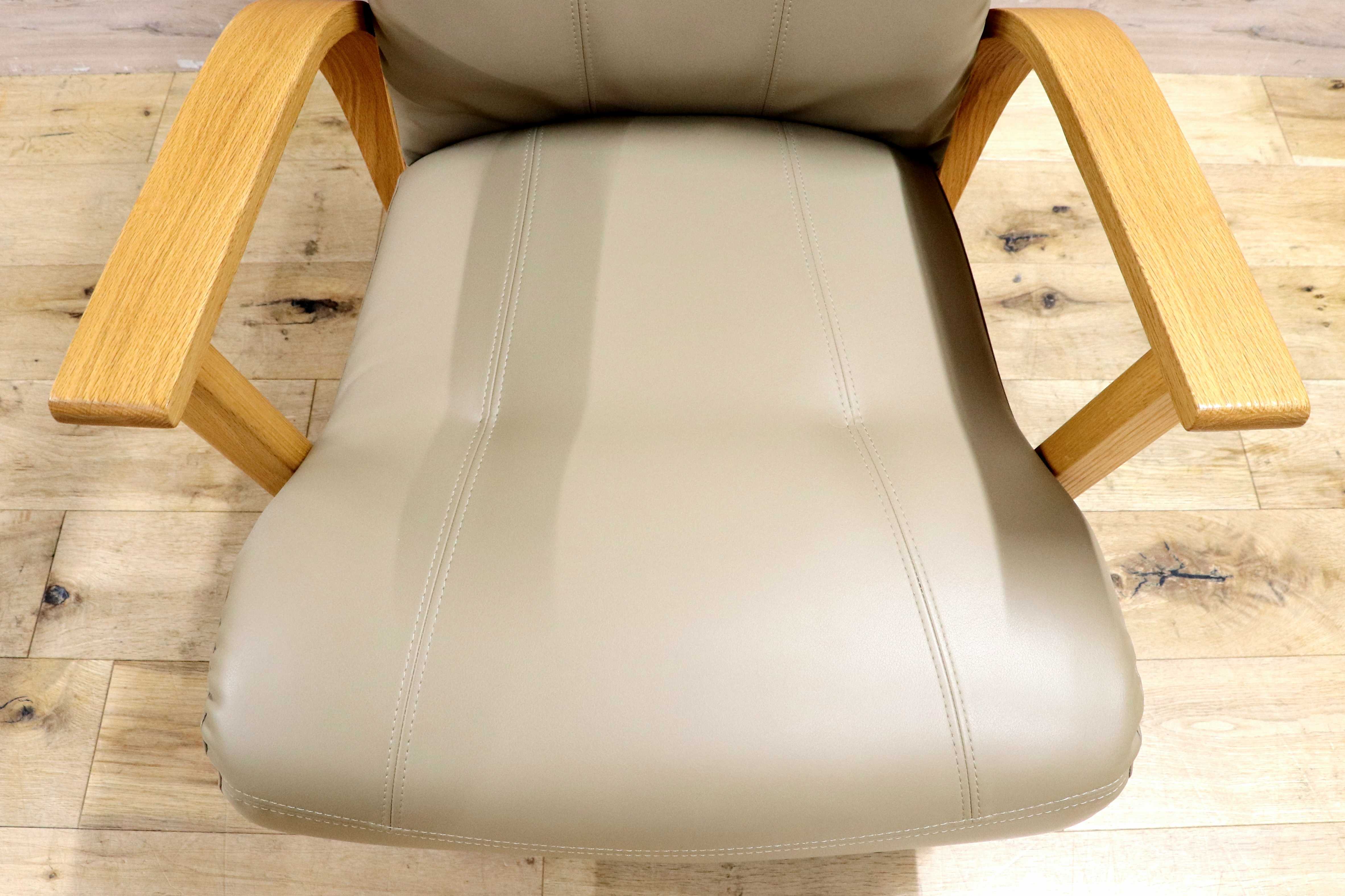 GMIS483B○NAGANO INTERIOR / ナガノインテリア 回転椅子 回転チェア キャスター チェア ダイニングチェア 合皮 北欧スタイル ナチュラル