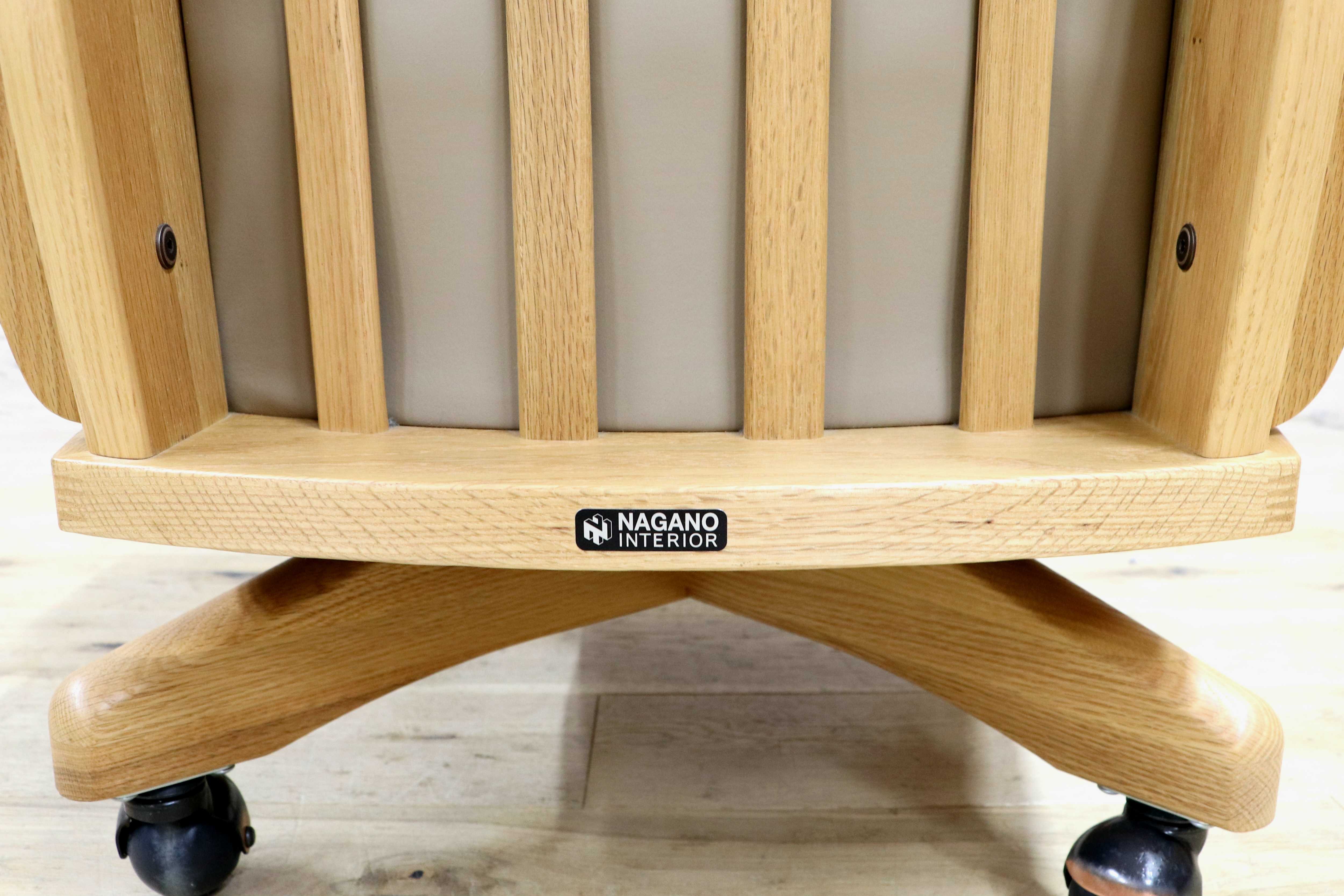 GMIS483B○NAGANO INTERIOR / ナガノインテリア 回転椅子 回転チェア キャスター チェア ダイニングチェア 合皮 北欧スタイル ナチュラル