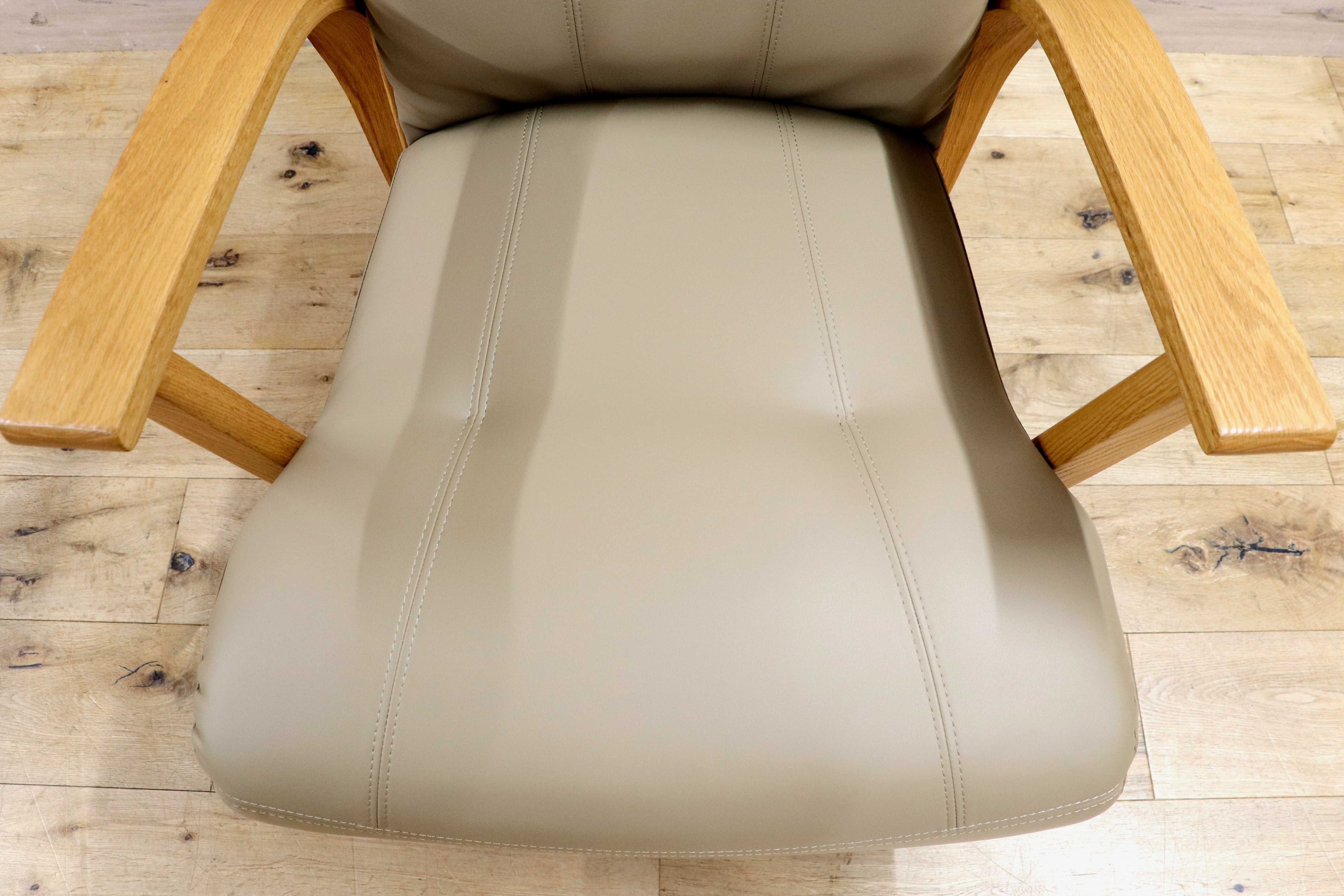 GMIS483C○NAGANO INTERIOR / ナガノインテリア 回転椅子 回転チェア キャスター チェア ダイニングチェア 合皮 北欧スタイル ナチュラル