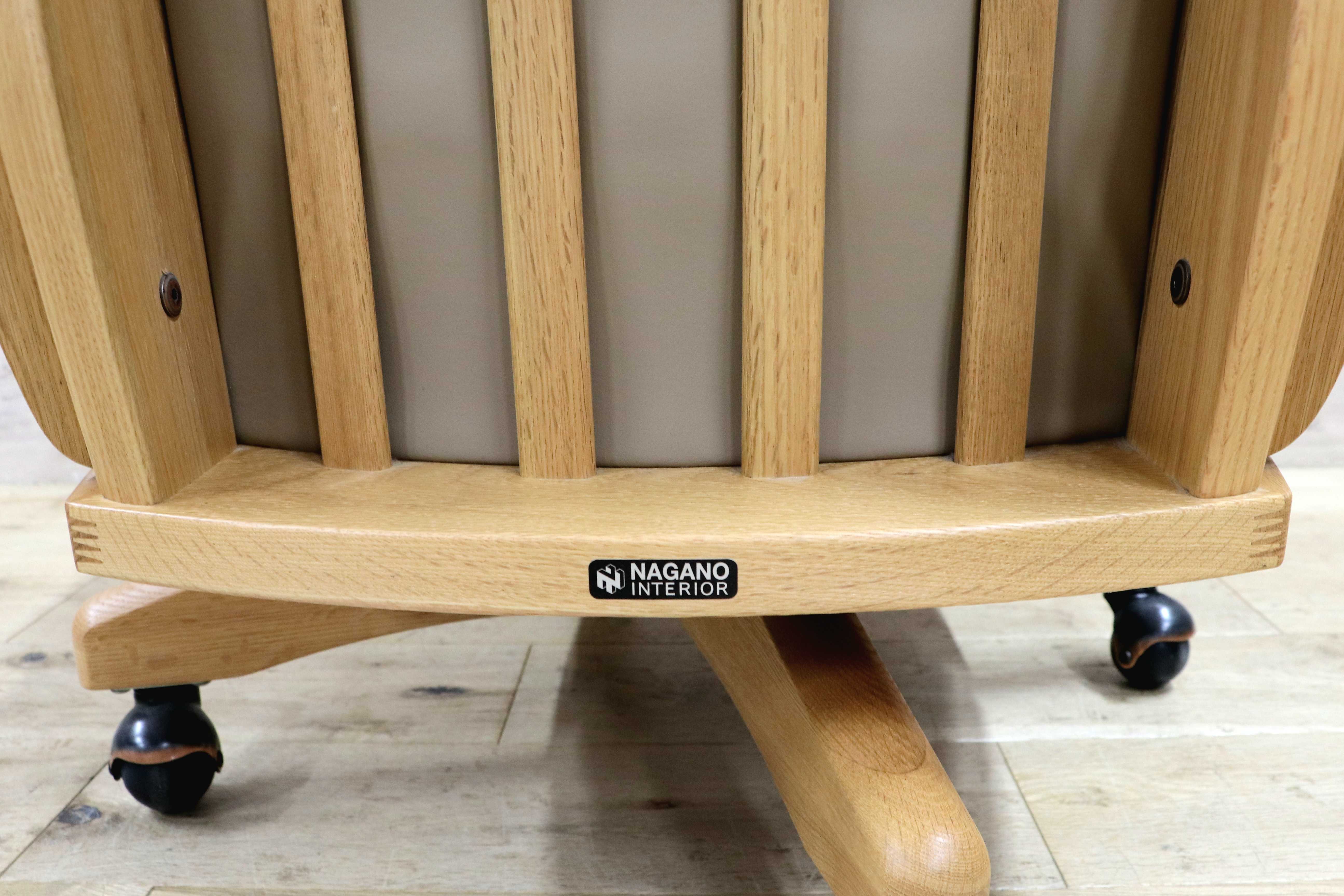 GMIS483C○NAGANO INTERIOR / ナガノインテリア 回転椅子 回転チェア キャスター チェア ダイニングチェア 合皮 北欧スタイル ナチュラル