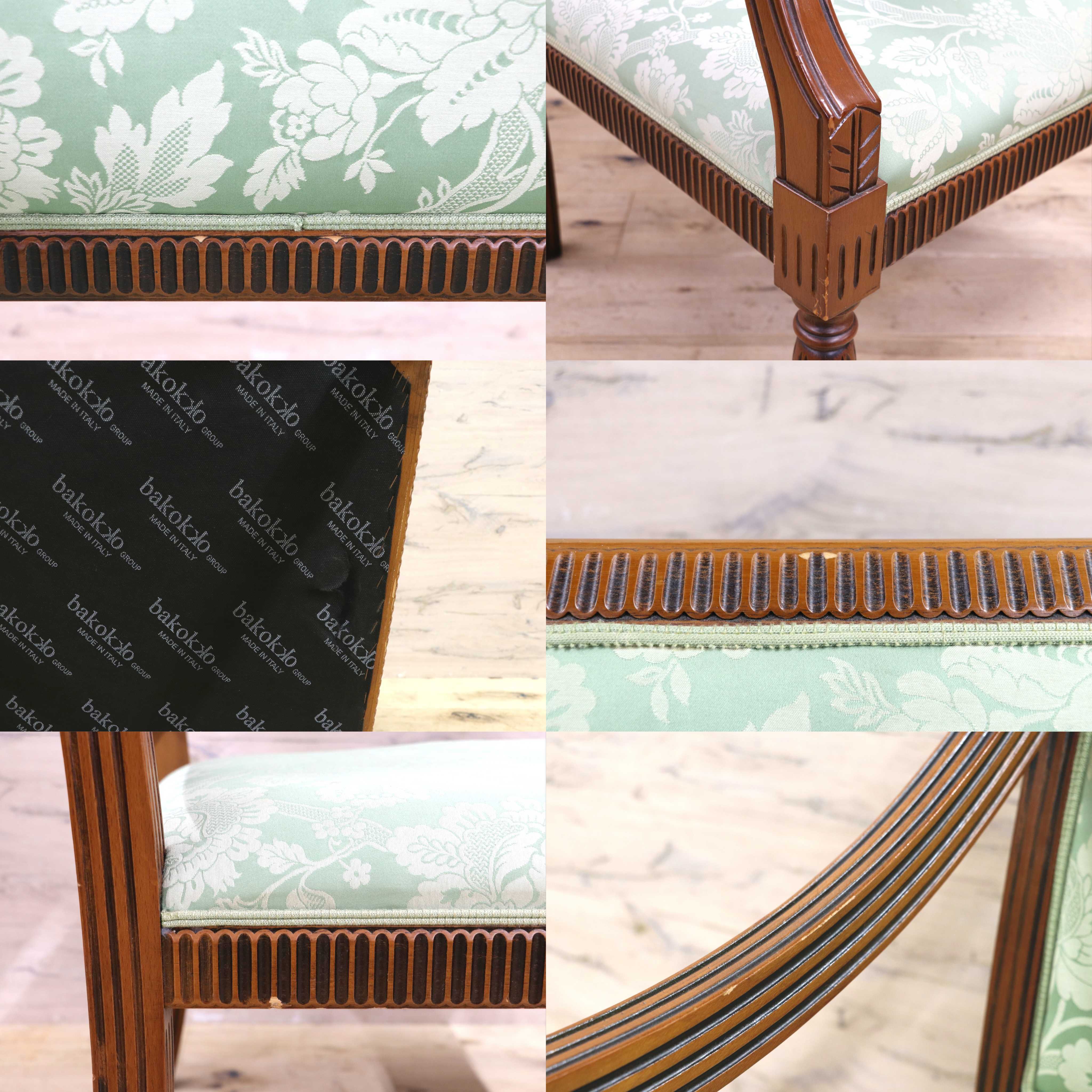 GMIH391A○Bakokko / バコッコ イタリア製 ダイニングチェア シングルソファ アームチェア クラシック エレガント イタリア家具 高級家具