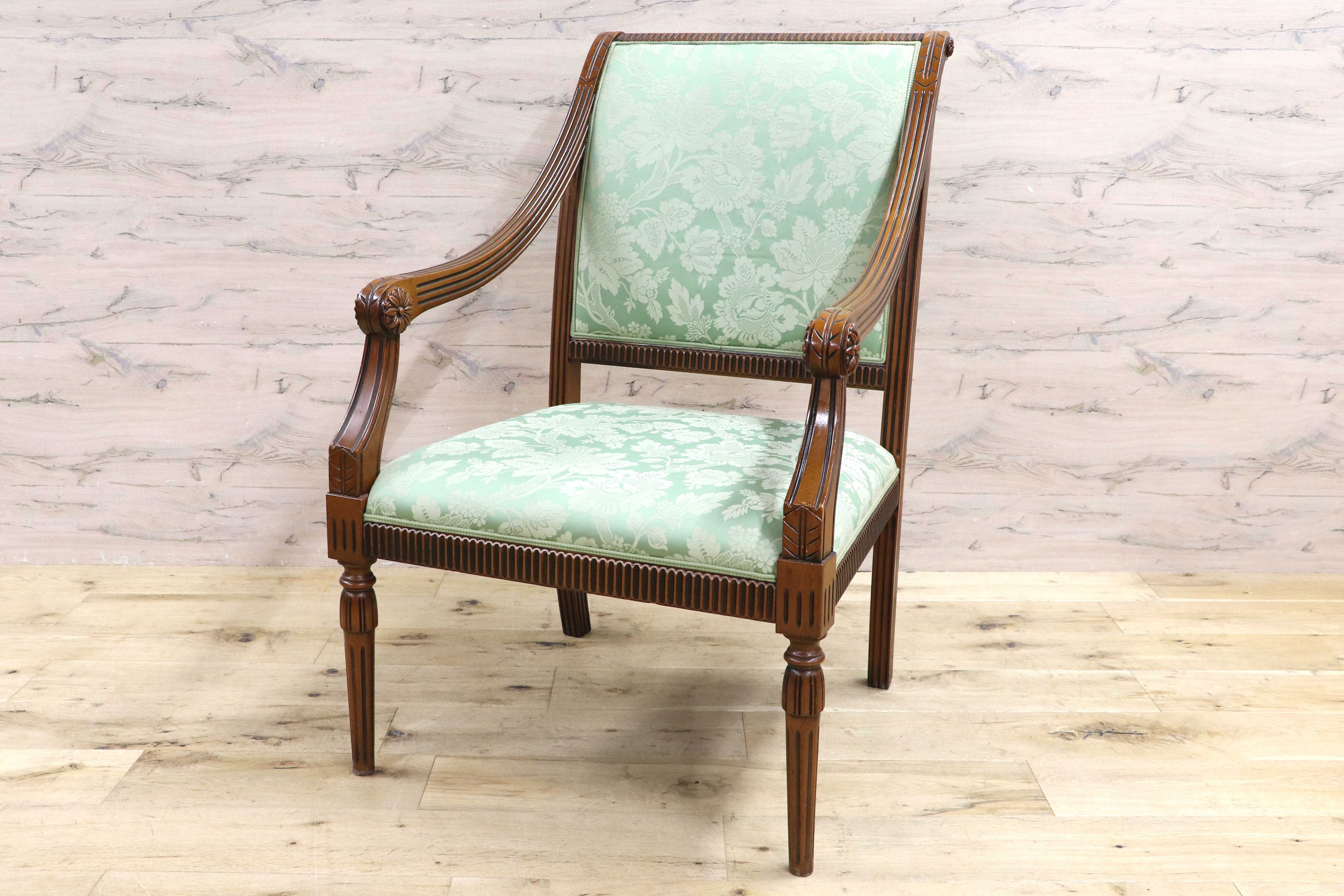 GMIH391B○Bakokko / バコッコ イタリア製 ダイニングチェア シングルソファ アームチェア クラシック エレガント イタリア家具 高級家具