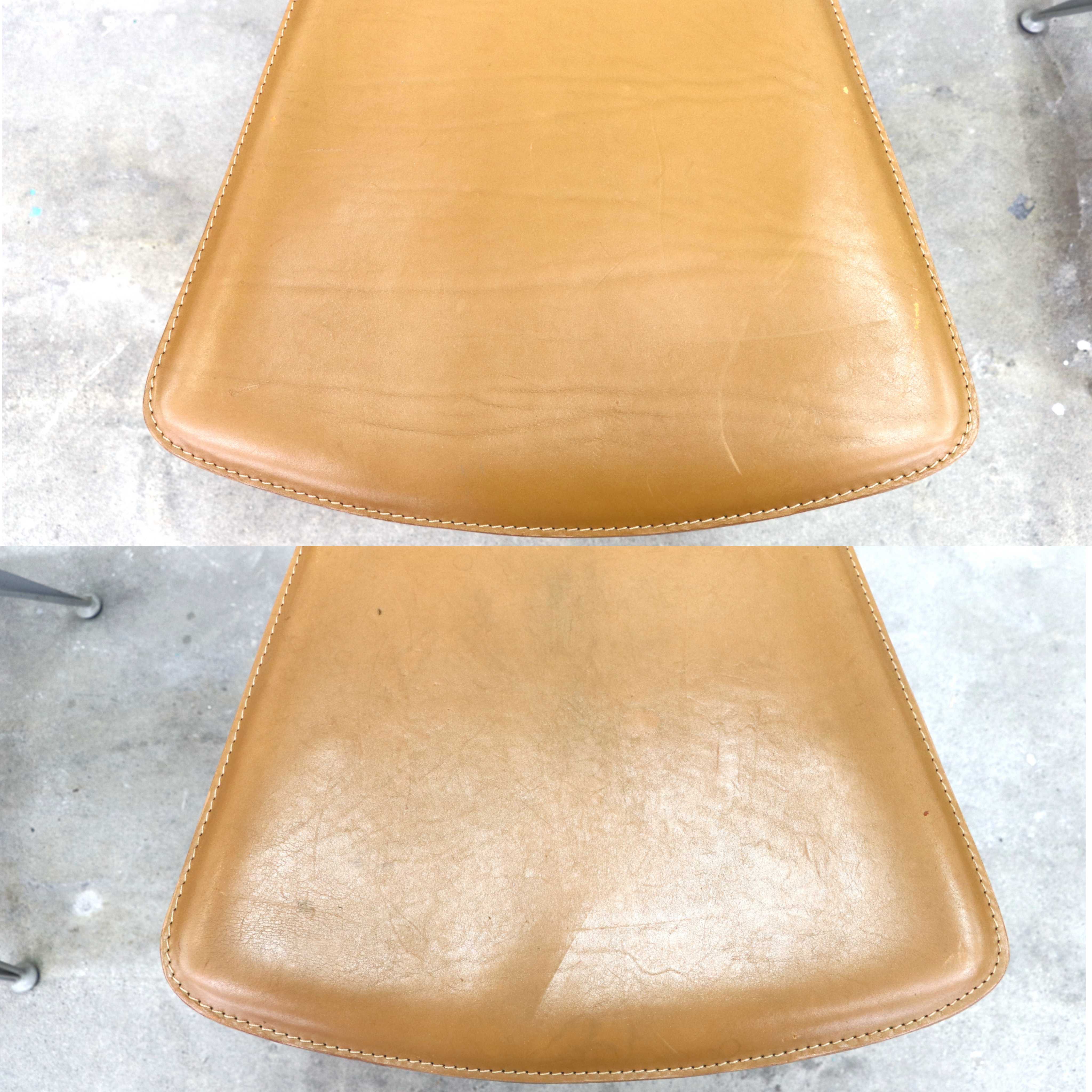 GMIK807A○fasem / ファセム イタリア ビンテージ レザー チェア 革張り 牛革 デザイナーズ ダイニングチェア S-39 CHAIR TABACCO アクタス