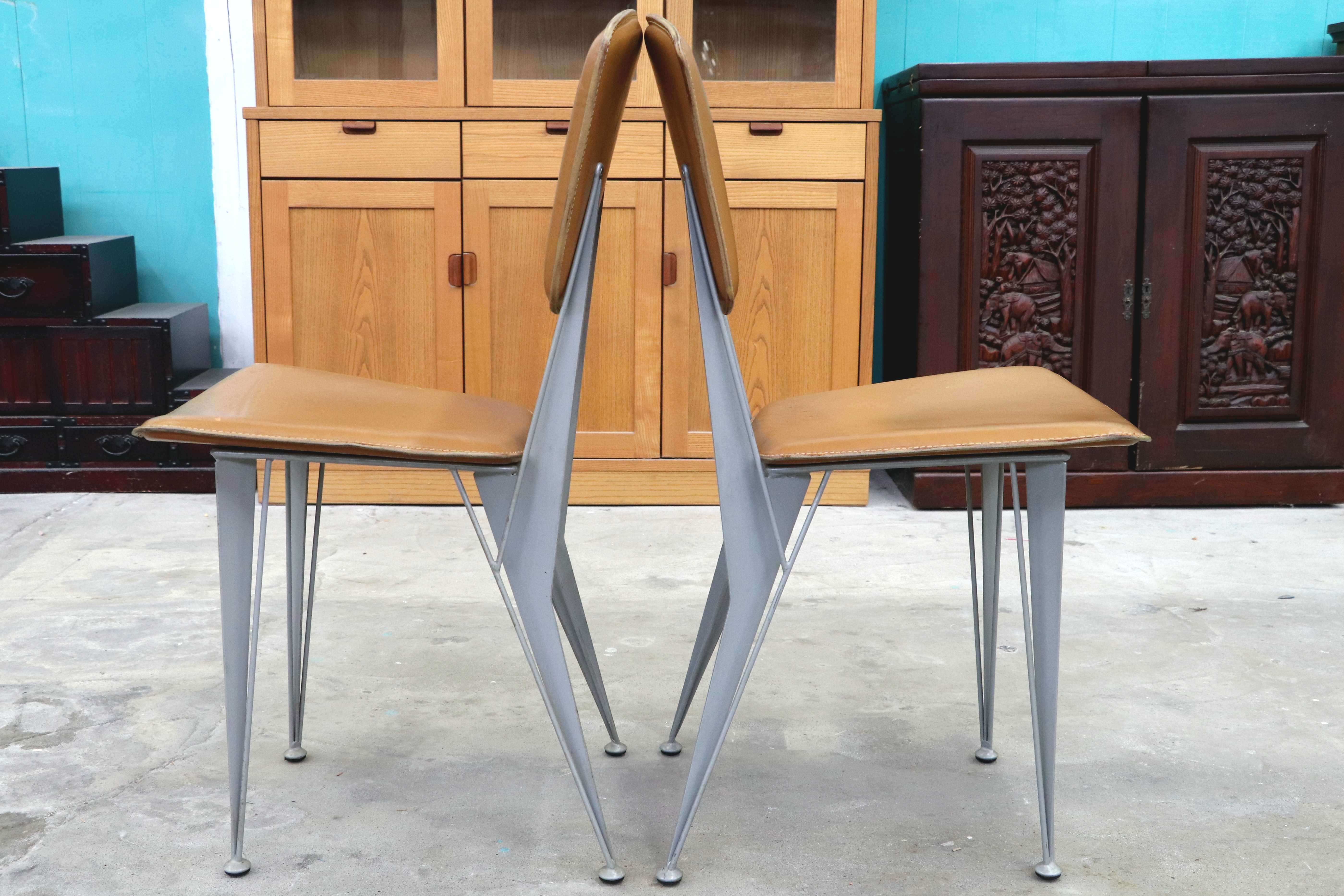 GMIK807B○fasem / ファセム イタリア ビンテージ レザー チェア 革張り 牛革 デザイナーズ ダイニングチェア S-39 CHAIR TABACCO アクタス