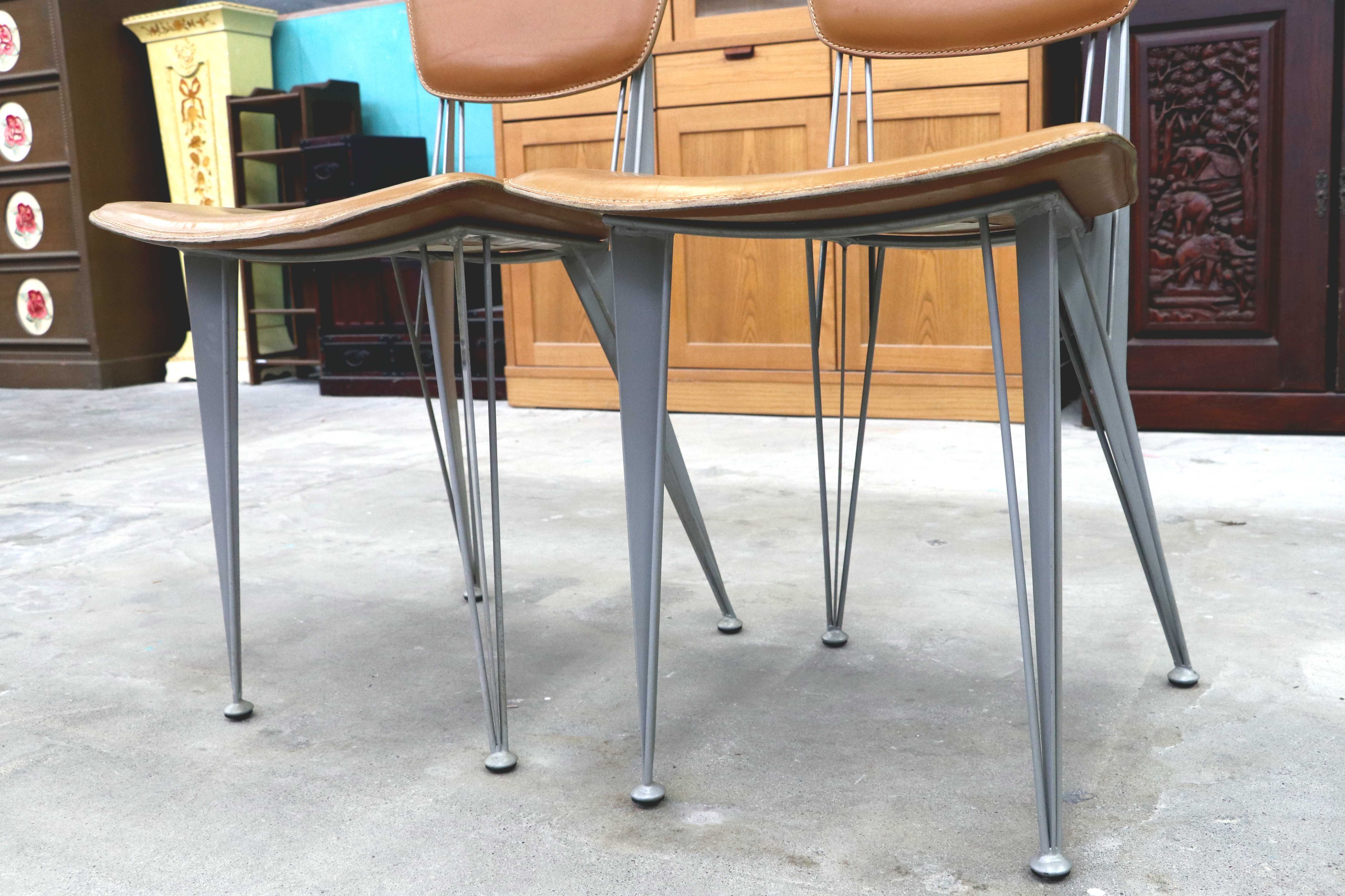 GMIK807B○fasem / ファセム イタリア ビンテージ レザー チェア 革張り 牛革 デザイナーズ ダイニングチェア S-39 CHAIR TABACCO アクタス