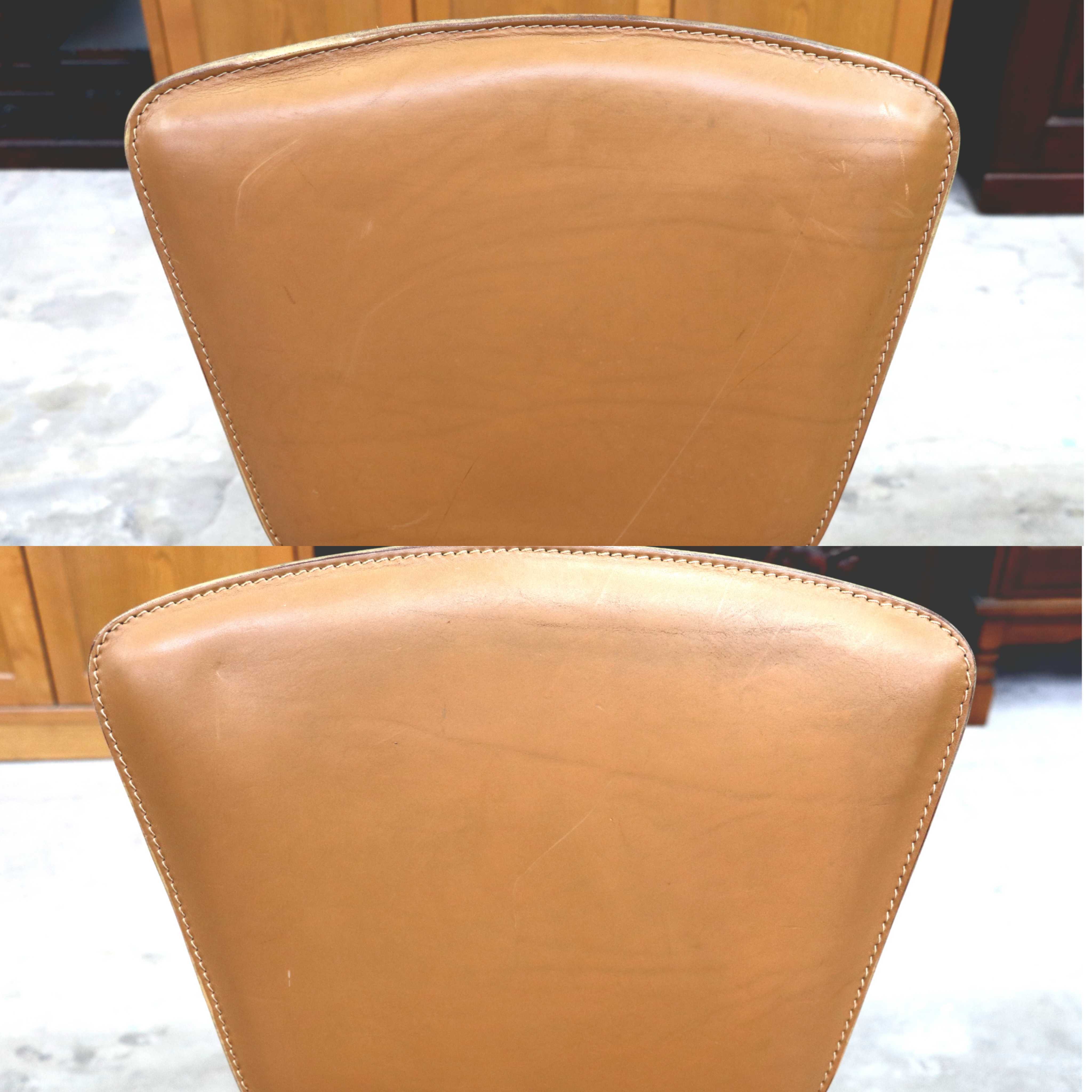 GMIK807B○fasem / ファセム イタリア ビンテージ レザー チェア 革張り 牛革 デザイナーズ ダイニングチェア S-39 CHAIR TABACCO アクタス