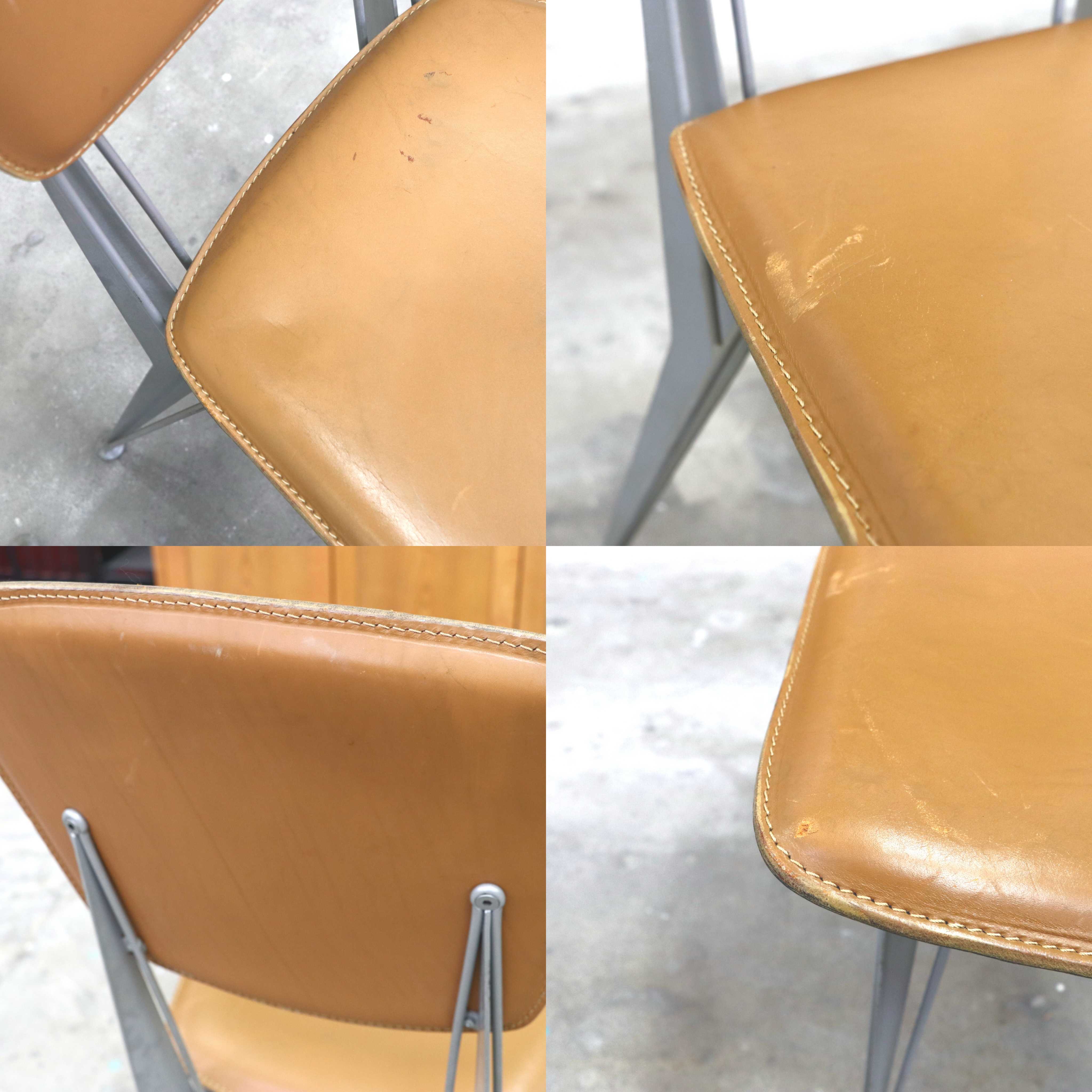 GMIK807B○fasem / ファセム イタリア ビンテージ レザー チェア 革張り 牛革 デザイナーズ ダイニングチェア S-39 CHAIR TABACCO アクタス