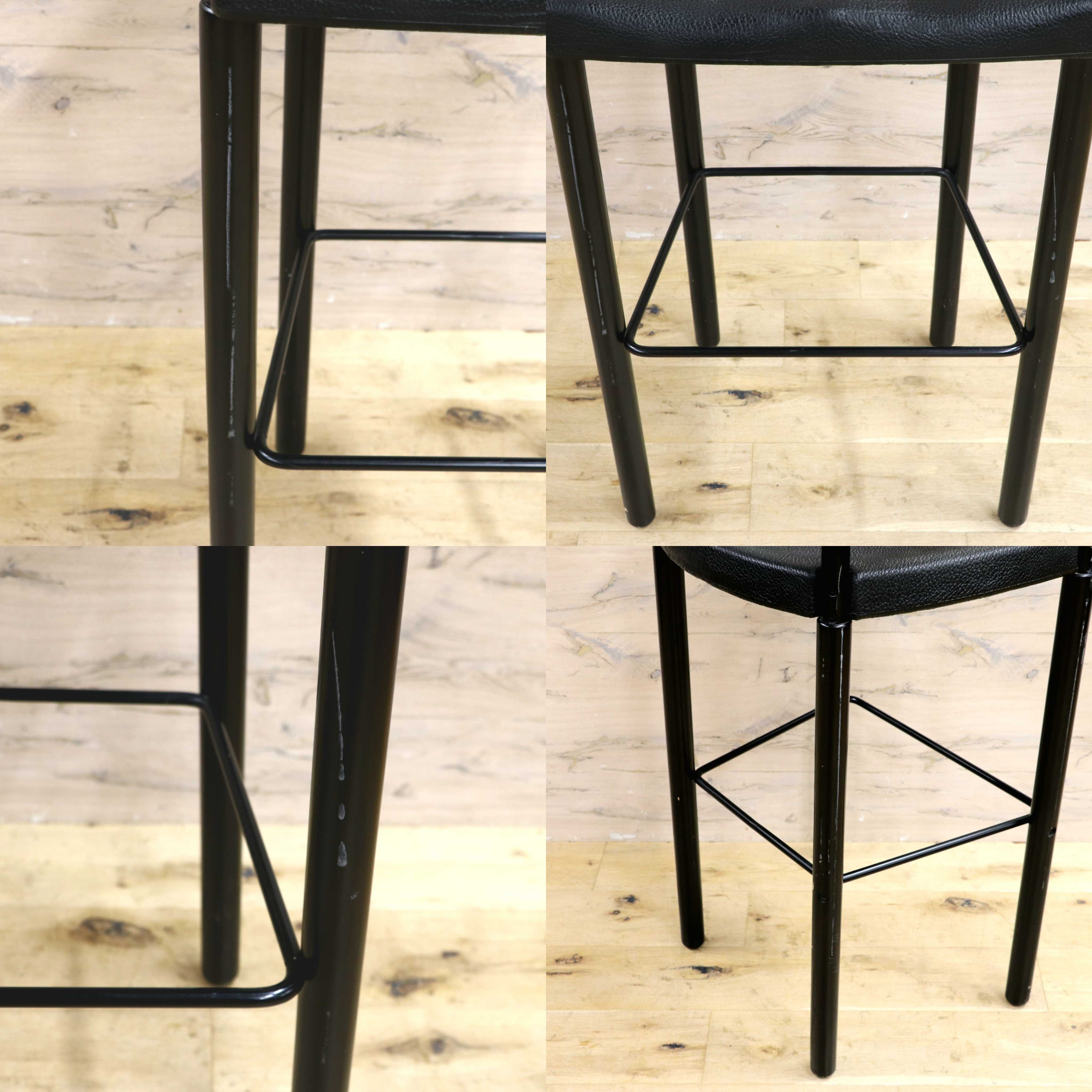 GMIS471I○レオナルド アームチェア カウンターチェアブラック デザイナーズ 椅子 INTER-DECOR取扱い 検) Cassina Strassle Collection